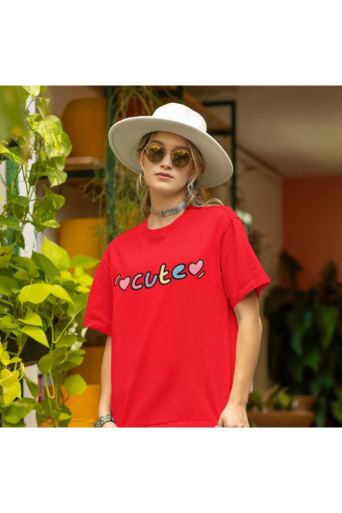 ArtYus Unisex Erkek/Kadın Cute Renkli Baskılı Oversize %100 Pamuklu T-Shirt