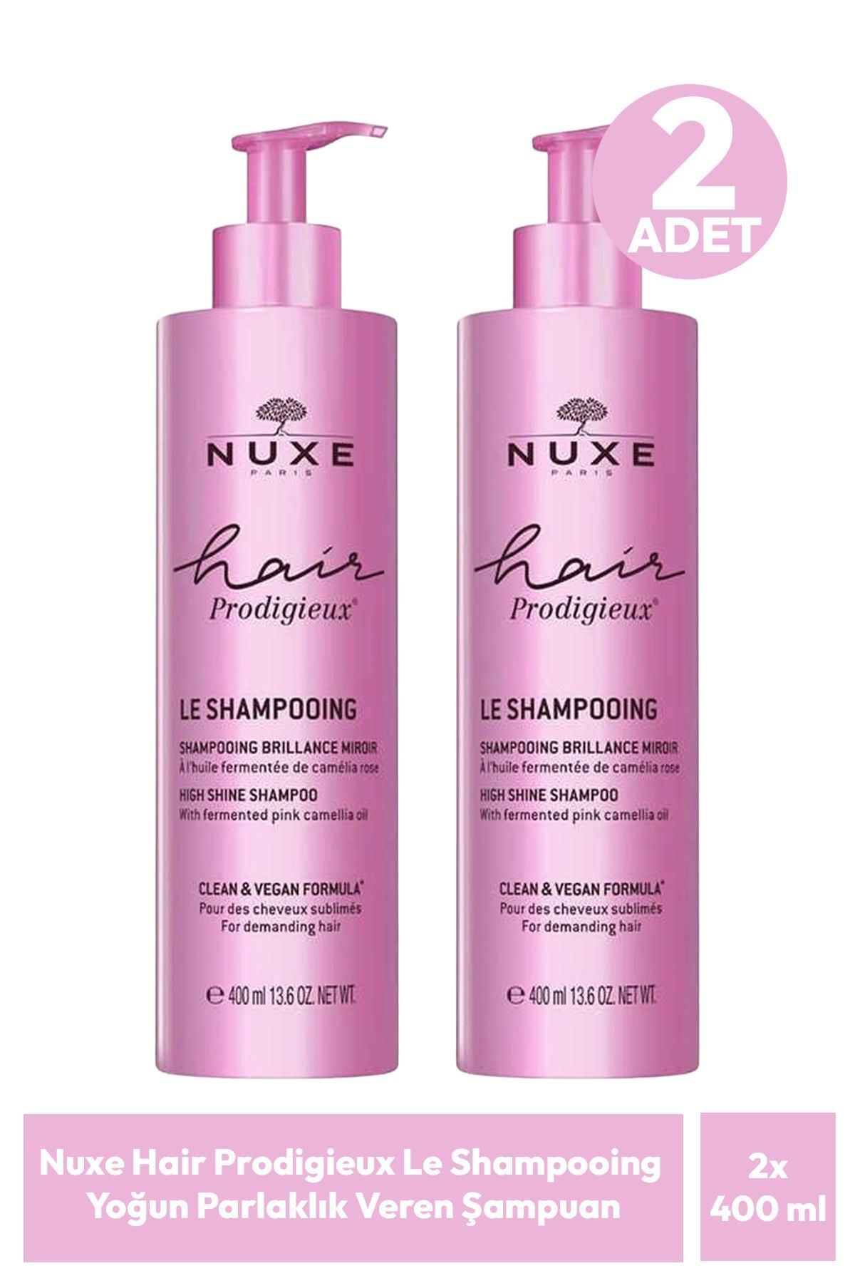 Nuxe Hair Prodigieux Le Shampooing Yoğun Parlaklık Veren Şampuan 400 ml 2 Adet
