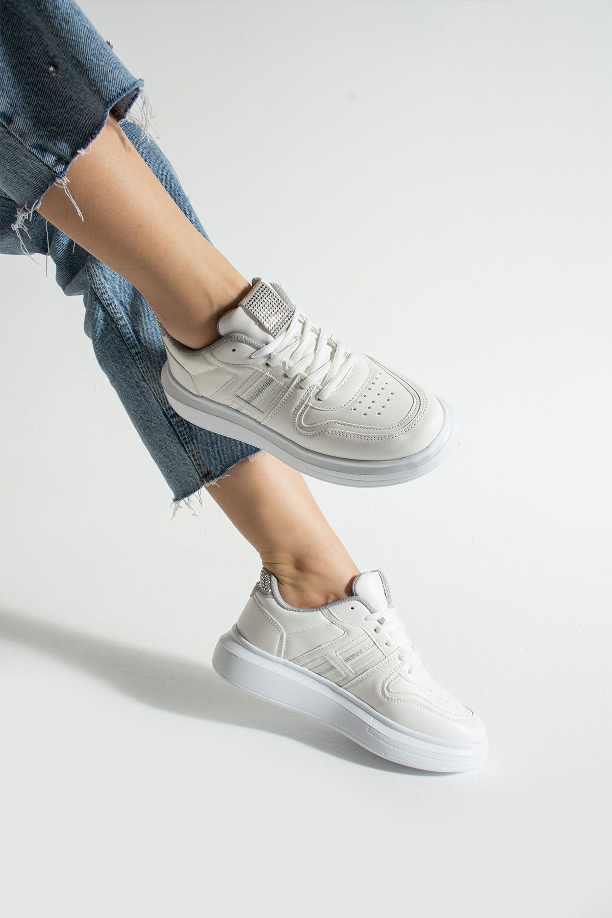 pasyone Beyaz Kadın Günlük Sneaker Ayakkabı