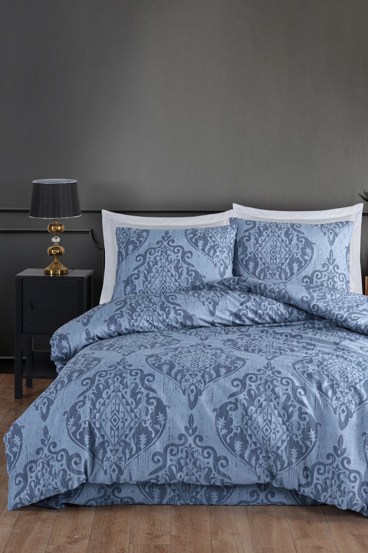 Eponj Home Mature Nevresim Seti Çift Kişilik Hitit (Kombin) Mavi