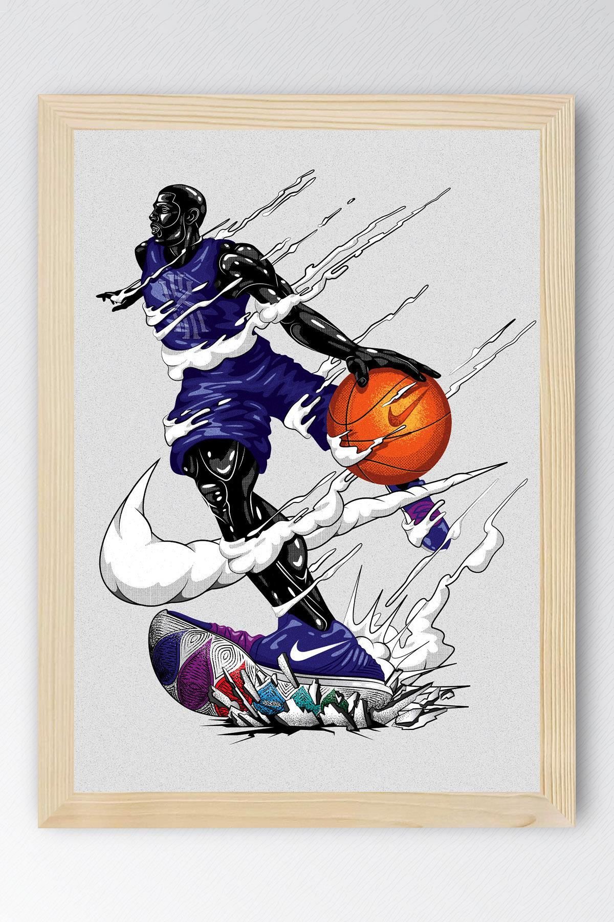 Saturn Kyrie Irving Çerçeveli Tablo - Basketbol NBA Posteri Tablo