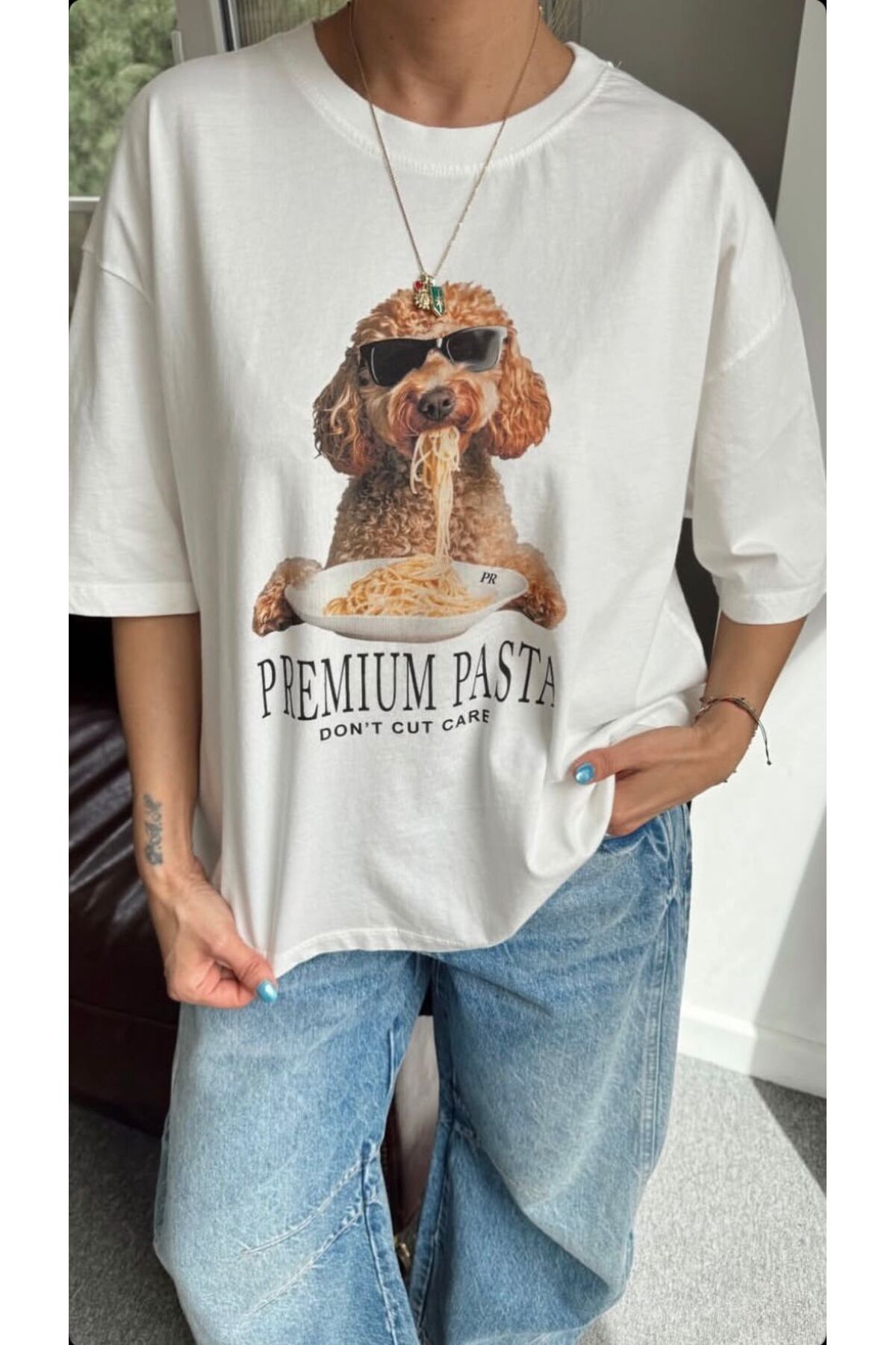Zeynep Peri Butik QU STYLE BEYAZ TŞİORT