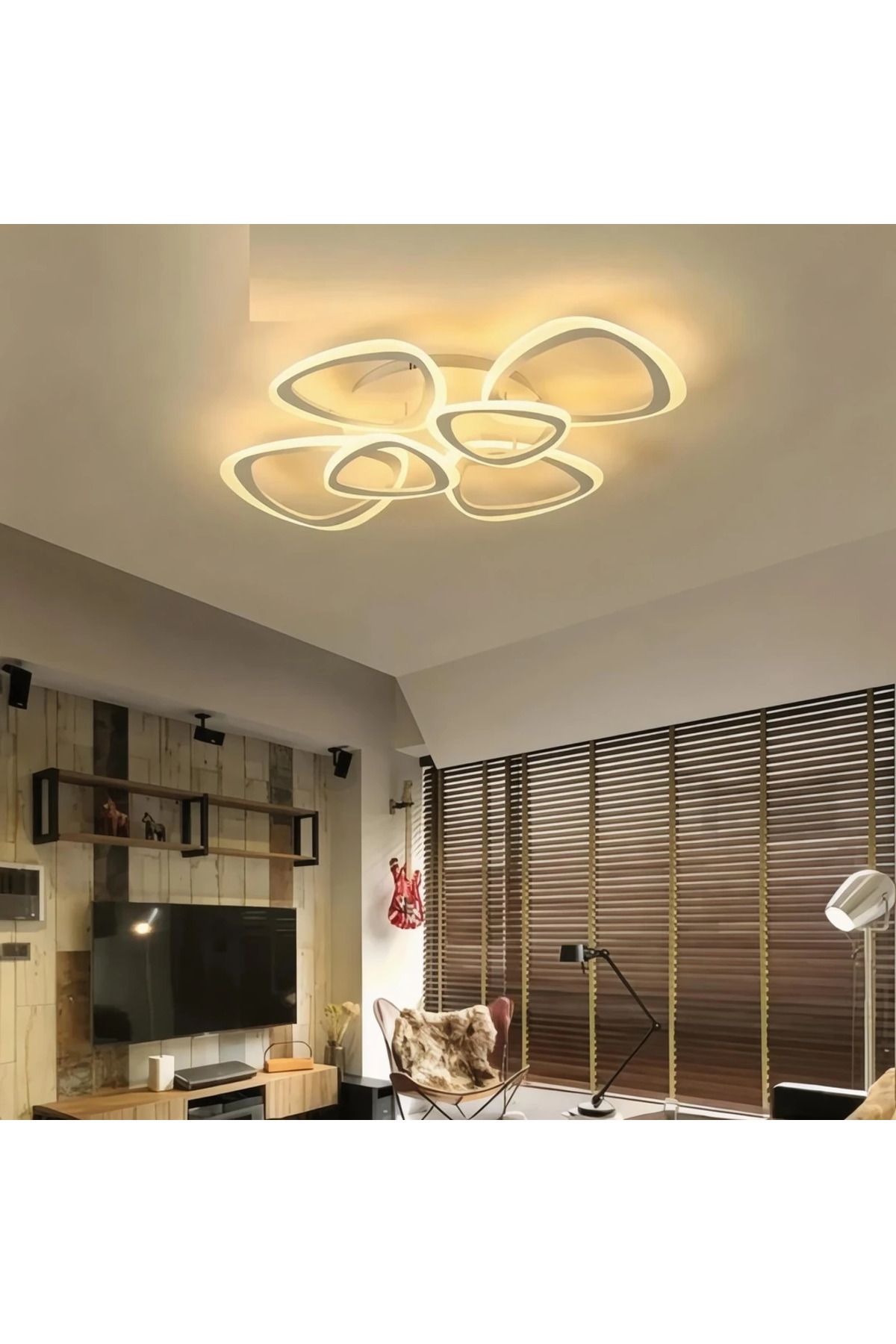 durulight 6 Beyaz Plafonyer Lüks Modern 6'LI Günışığı Ledli Avize