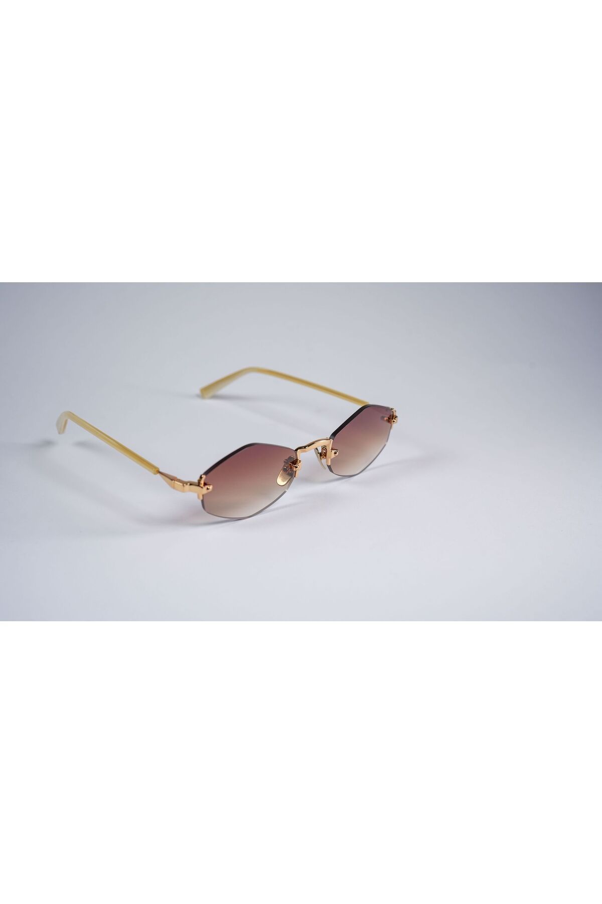 PRESİDORYA Presidorya PD7030SGLD/BRN Kadın Güneş Gözlüğü Kahverengi Degrade Lens UV400