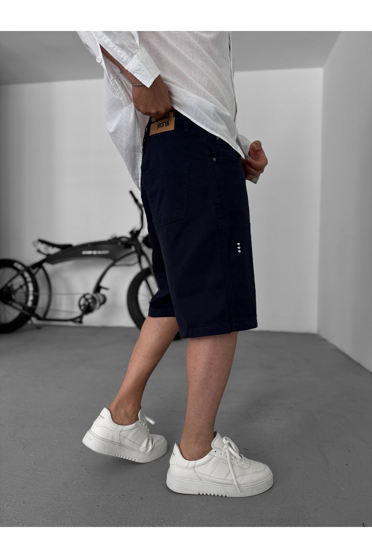 BYBASICMAN-Navy Blue 85 Printed Shorts C-2437 4