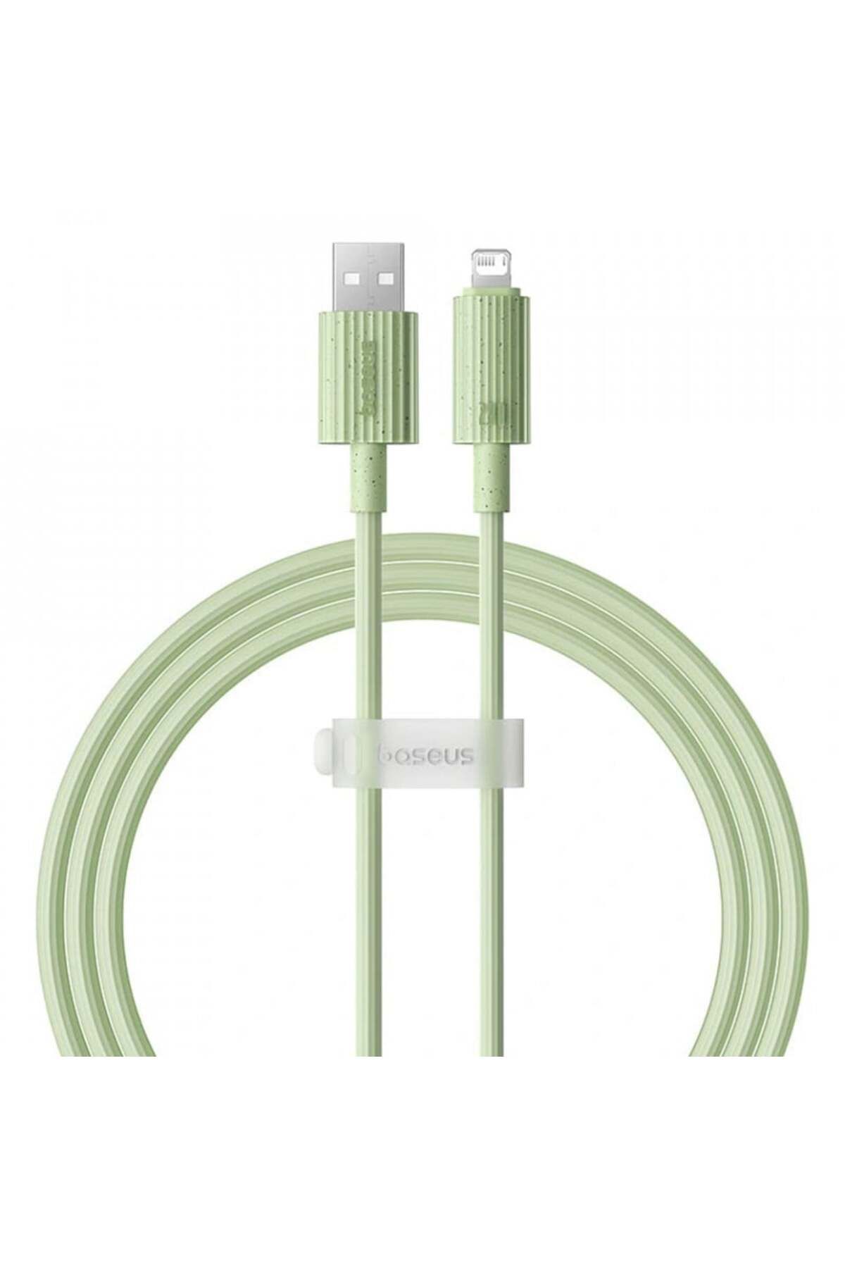 Baseus-USB to Lightning cable, 480Mbps, 2.4A, 2m - (P10360200631-01) - Green 1