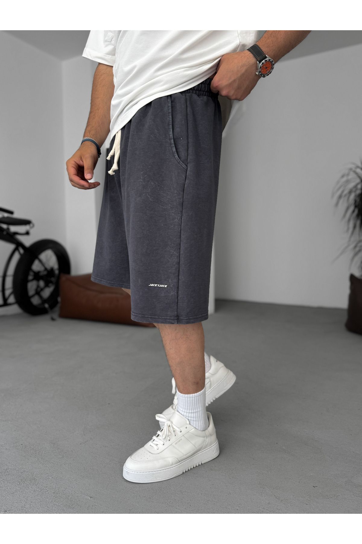 BYBASICMAN-Smoked Washed Basic Shorts Jj-92 6