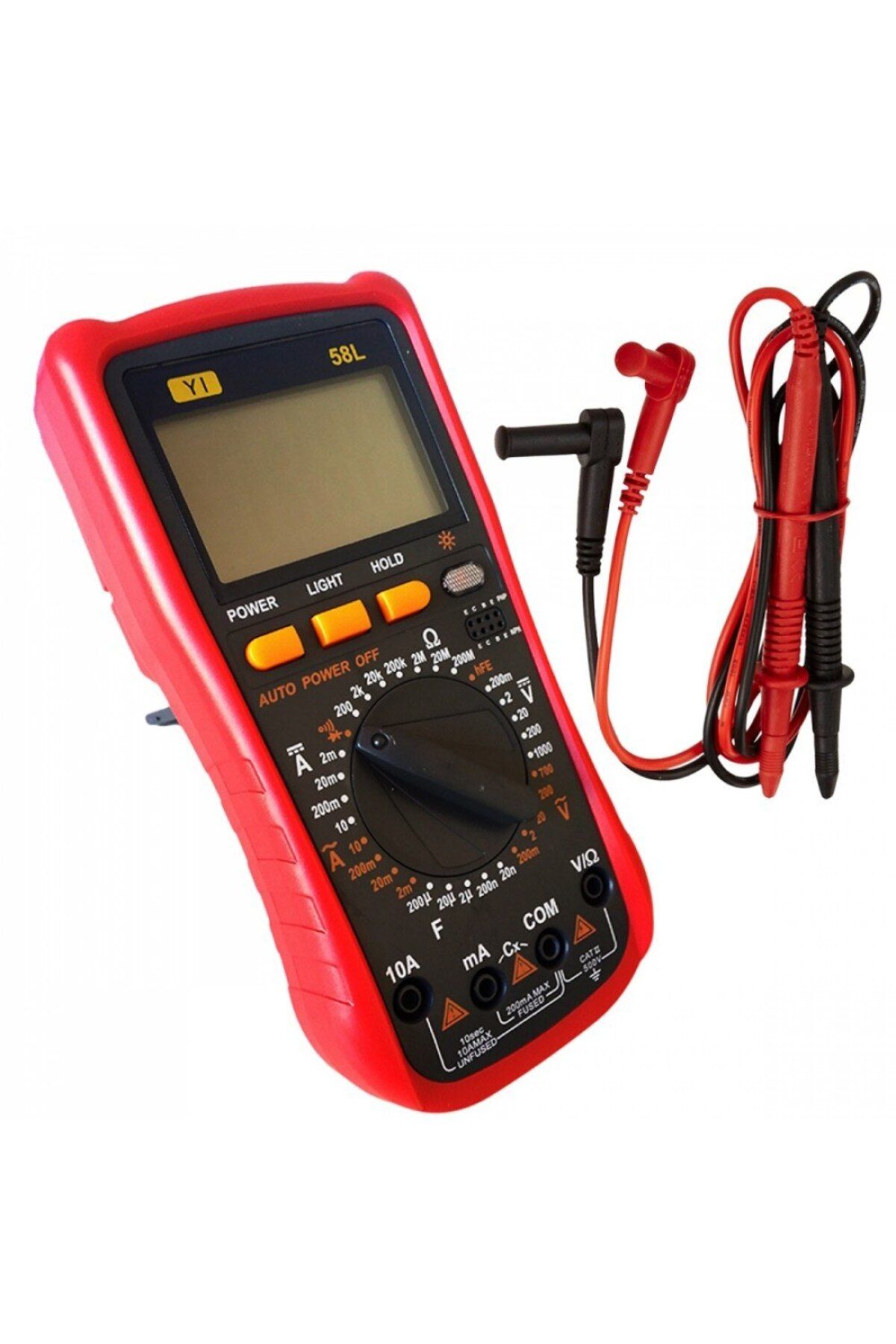 divendi-ro-Digital multimeter YI-58L, multifunctional, with LCD display and 4 digits, red 2