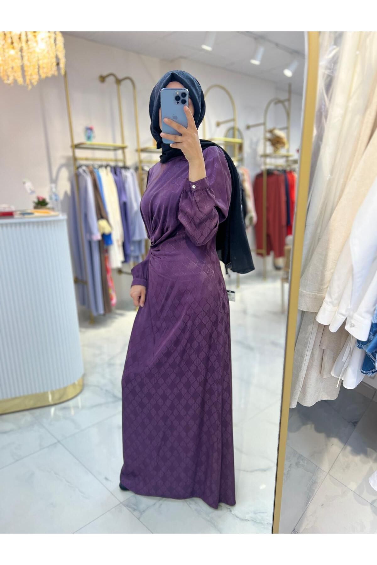 Almarwah Black ALMARWAH MOR JAKAR ELBİSE