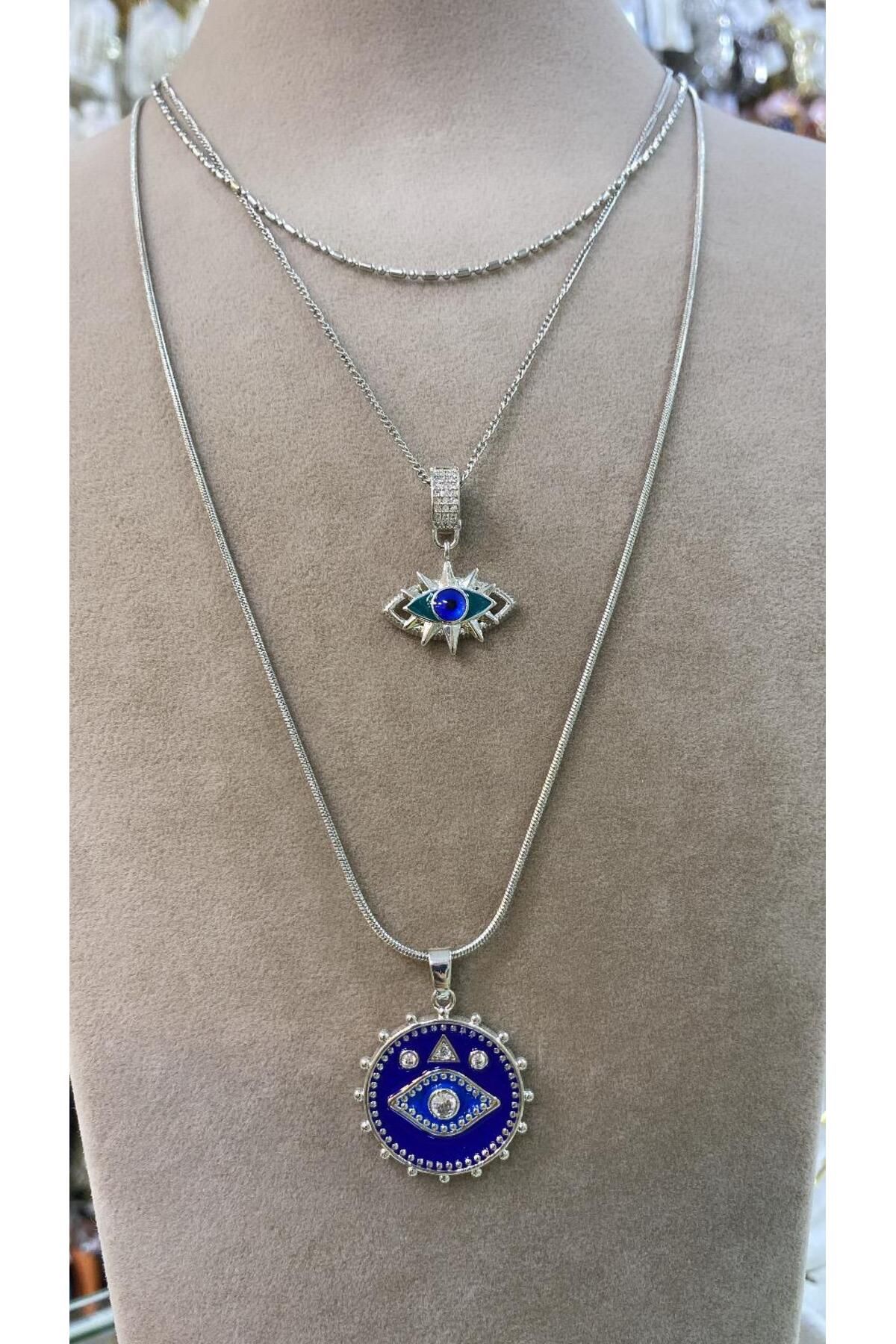 Azra Accessories Kadın Çoklu Çelik Kolye