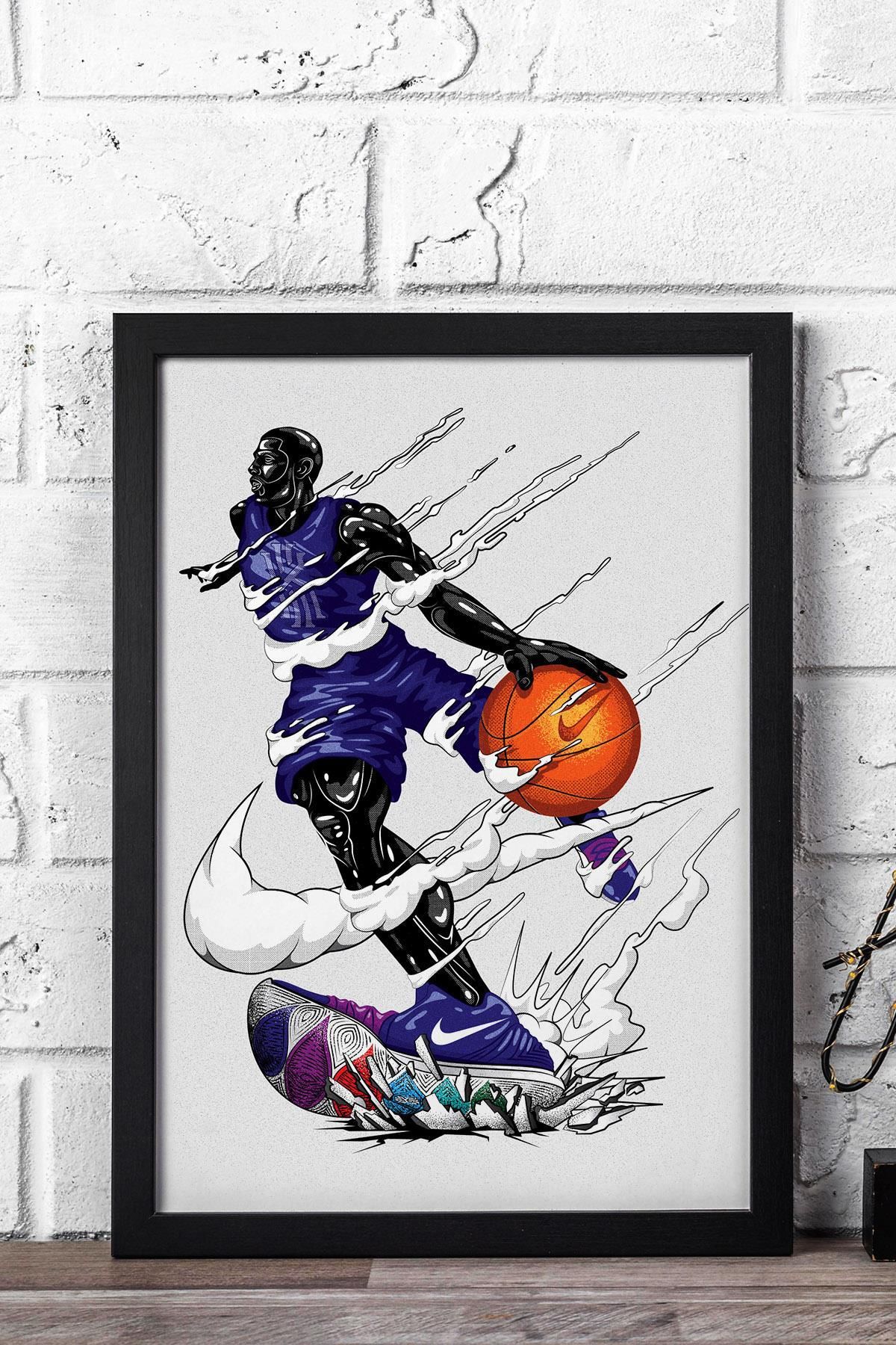 Saturn Kyrie Irving Çerçeveli Tablo - Basketbol NBA Posteri Tablo