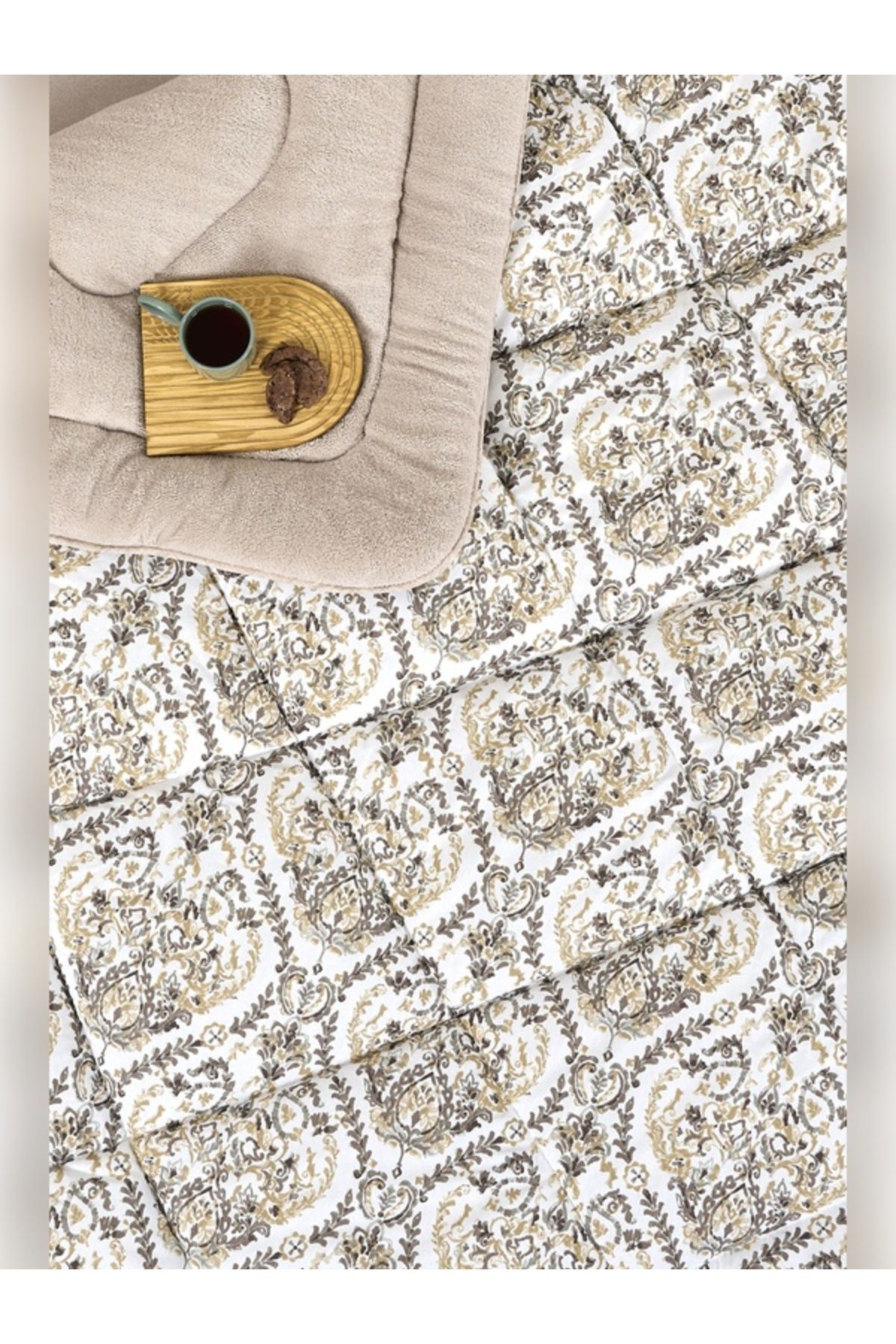 Sudemhome-Double Welsoft Sleeping Set Double Sided Wellsoft Fluffy Fleece Quilt and Battal Fitted Sheet 4