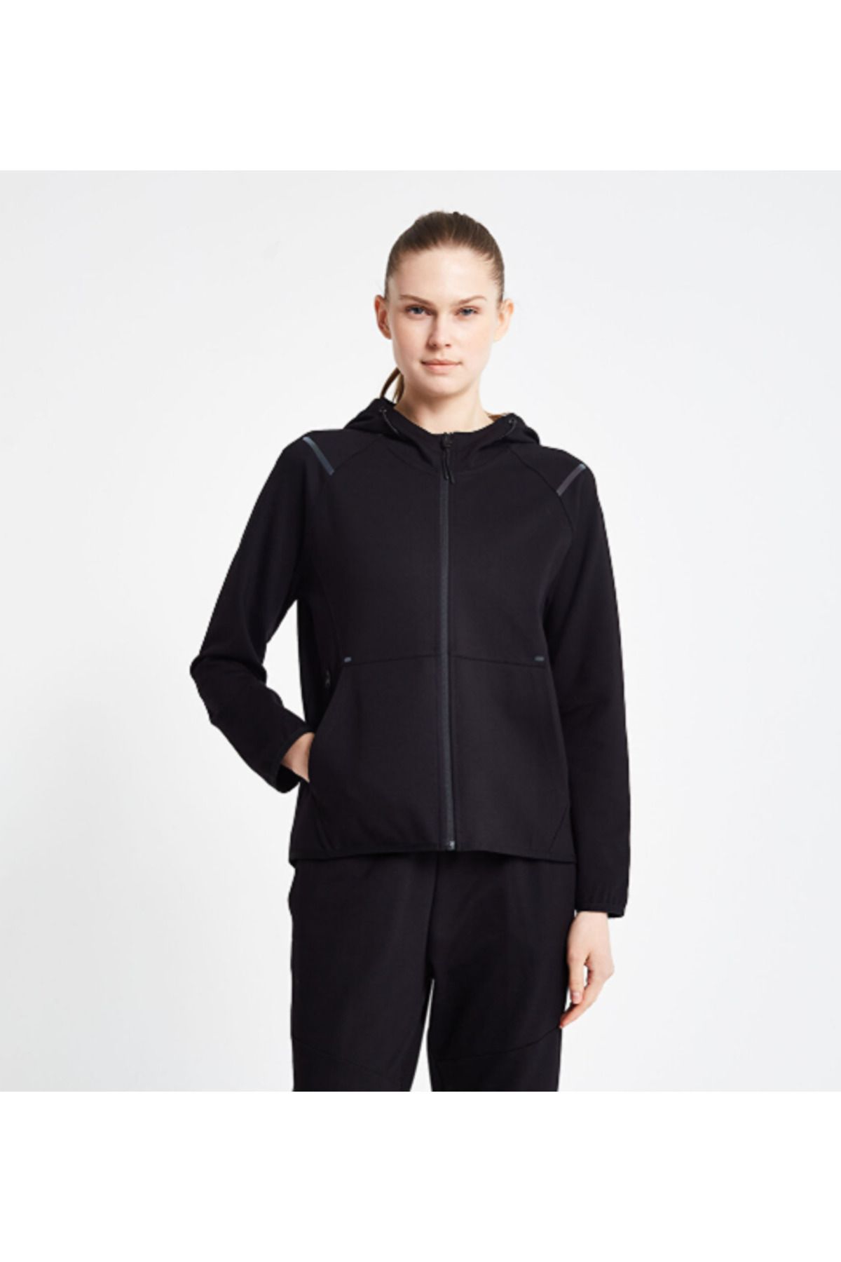 Lescon 24N-2138 Fermuarlı Kapşonlu Üst Sweatshirt Kadın