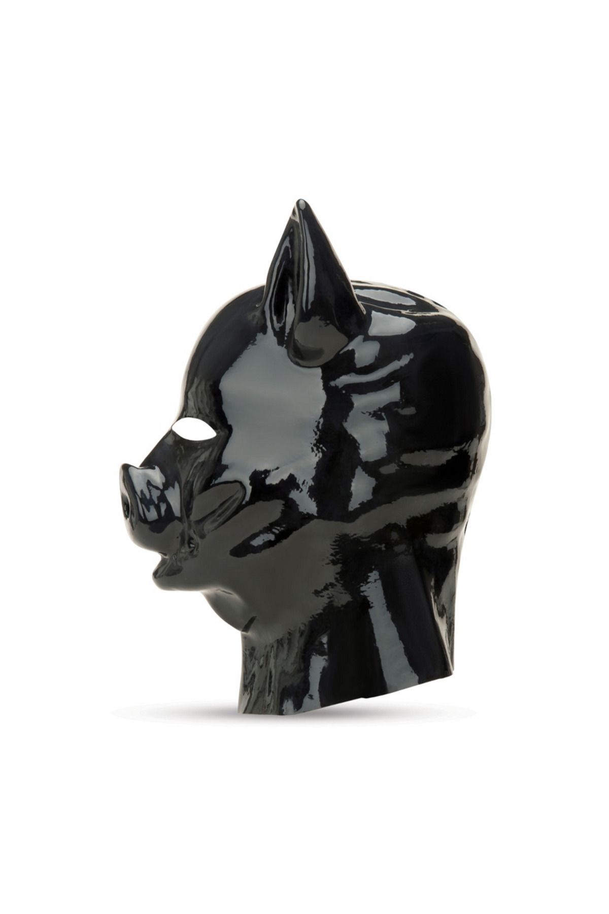 POWER LED-Latex Mask, Prowler Red, Pig model, Black 3