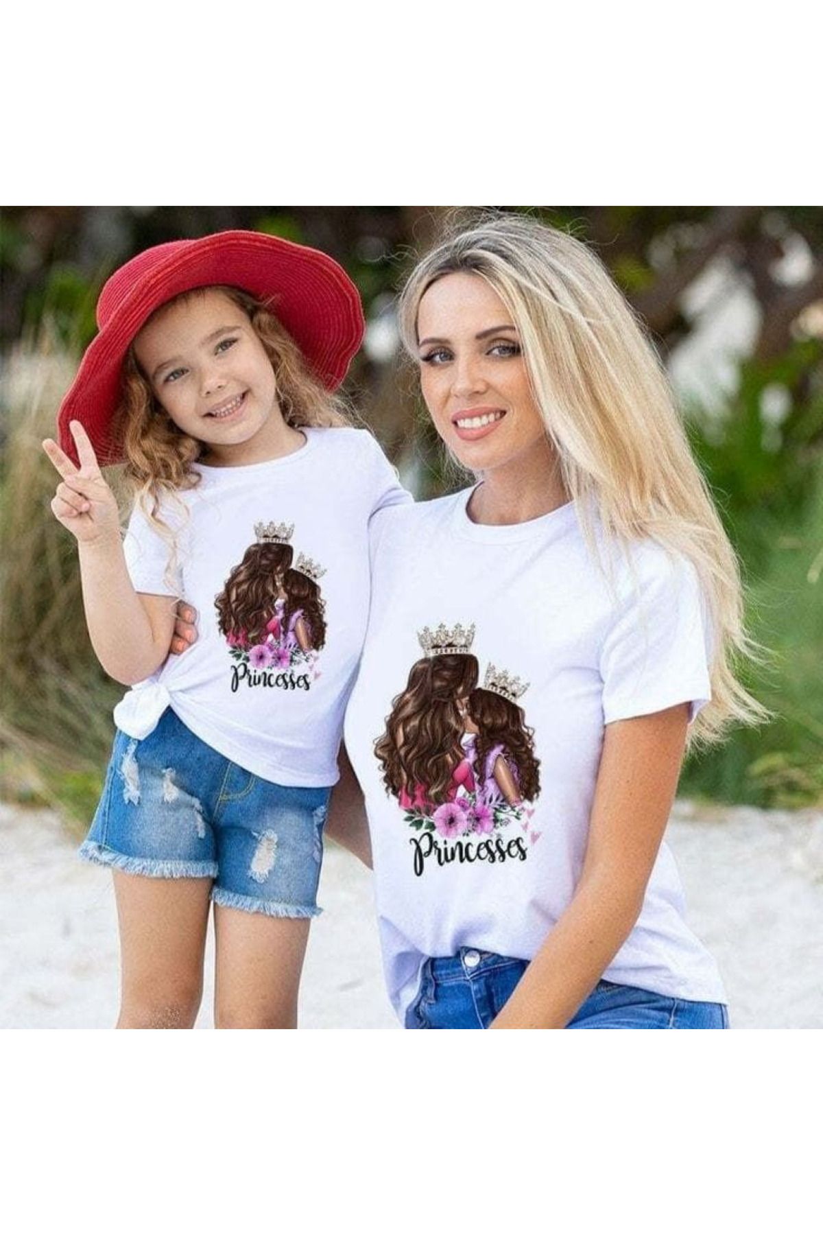 aynewmoda Prenses Anne Tişört Aile Kıyafeti Giysiler Yaz Aile Görünümü Parça başı fiyat 599