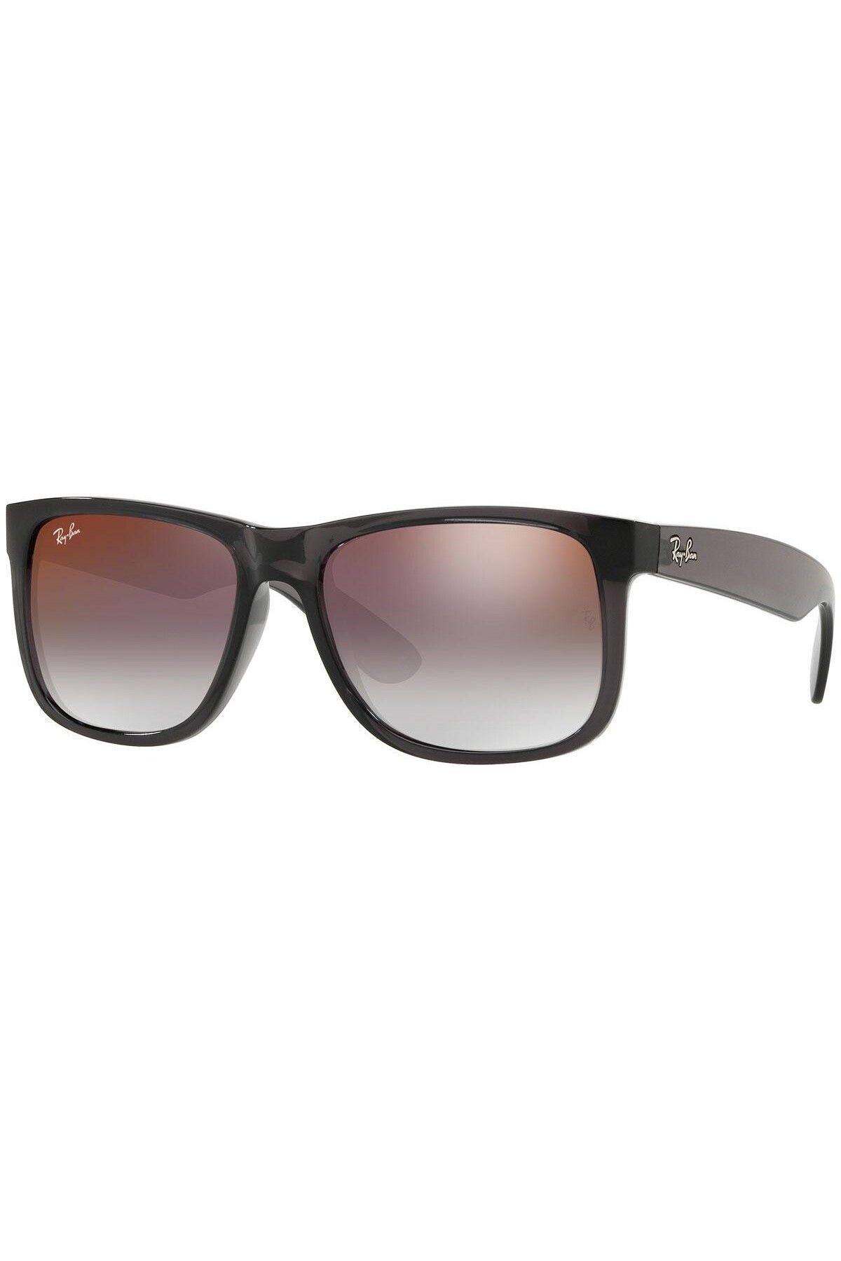 Ray-Ban-Ray‑Ban RB4165 Justin 606/U0 – Unisex, Transparent Grey, Lentile Grey Gradient Mirror Red, Mărime 55 1