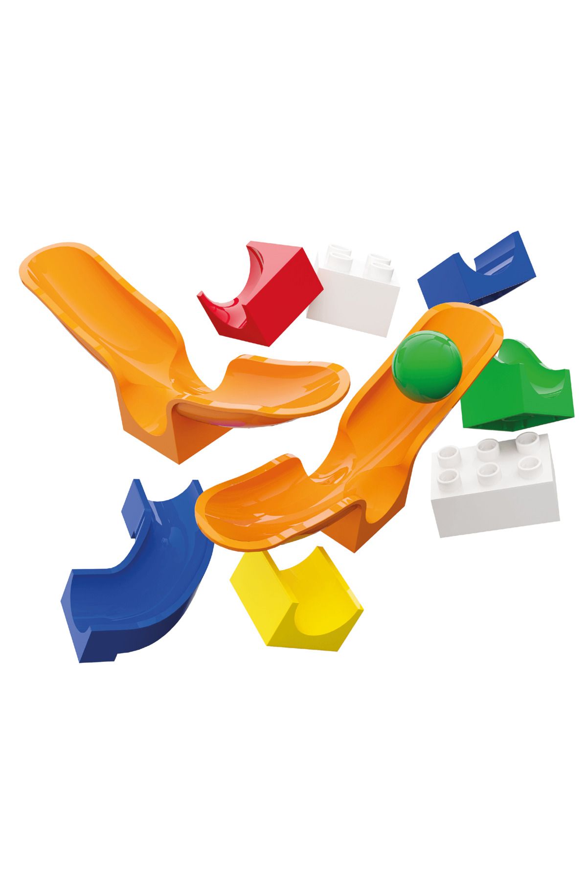Hubelino-Joc de constructie Marble Run Extensie Pendul 46 piese 3