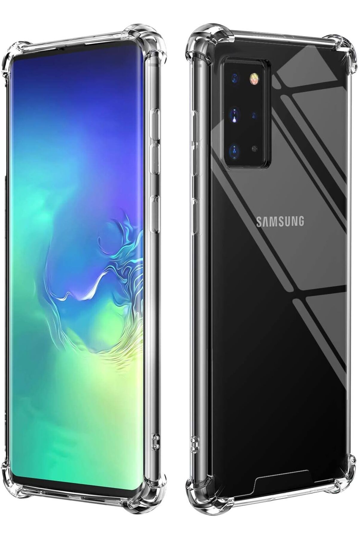 Ehr. Samsung Galaxy S20 Plus Uyumlu Darbe Önleyici Sararmaya Dayanıklı Airbag Korumalı Ultra Slim TPU Şef