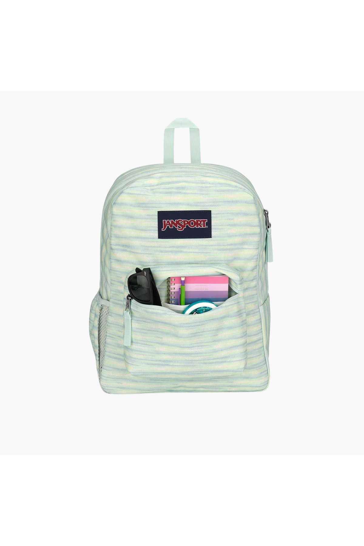 Jansport-Striped Backpack with Adjustable Straps and Zip Closure - 60.02x39.7x45.72 cms 4