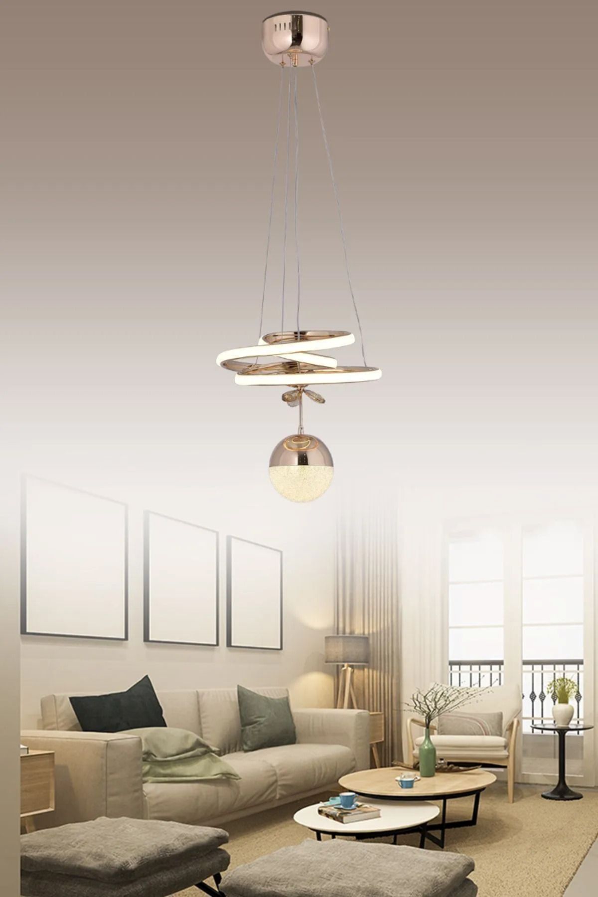BSB Ova 3 Renk Gold (Sarı Beyaz Ve Gün Işığı) Kristal Taşlı Concept