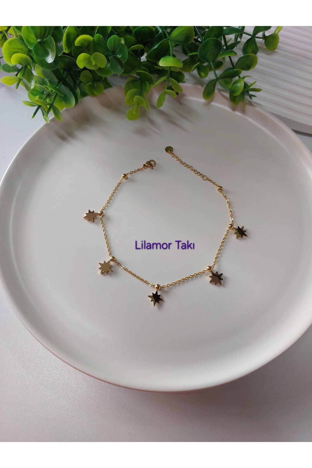 Lilamor Çelik Kutup Yıldızı Halhal