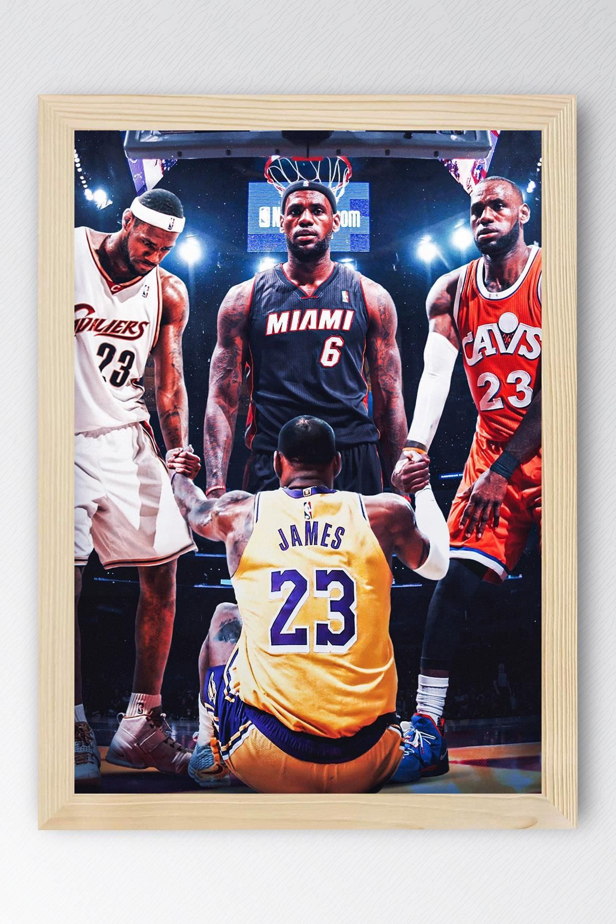 Saturn LeBron James Çerçeveli Tablo - Basketbol NBA Posteri Tablo