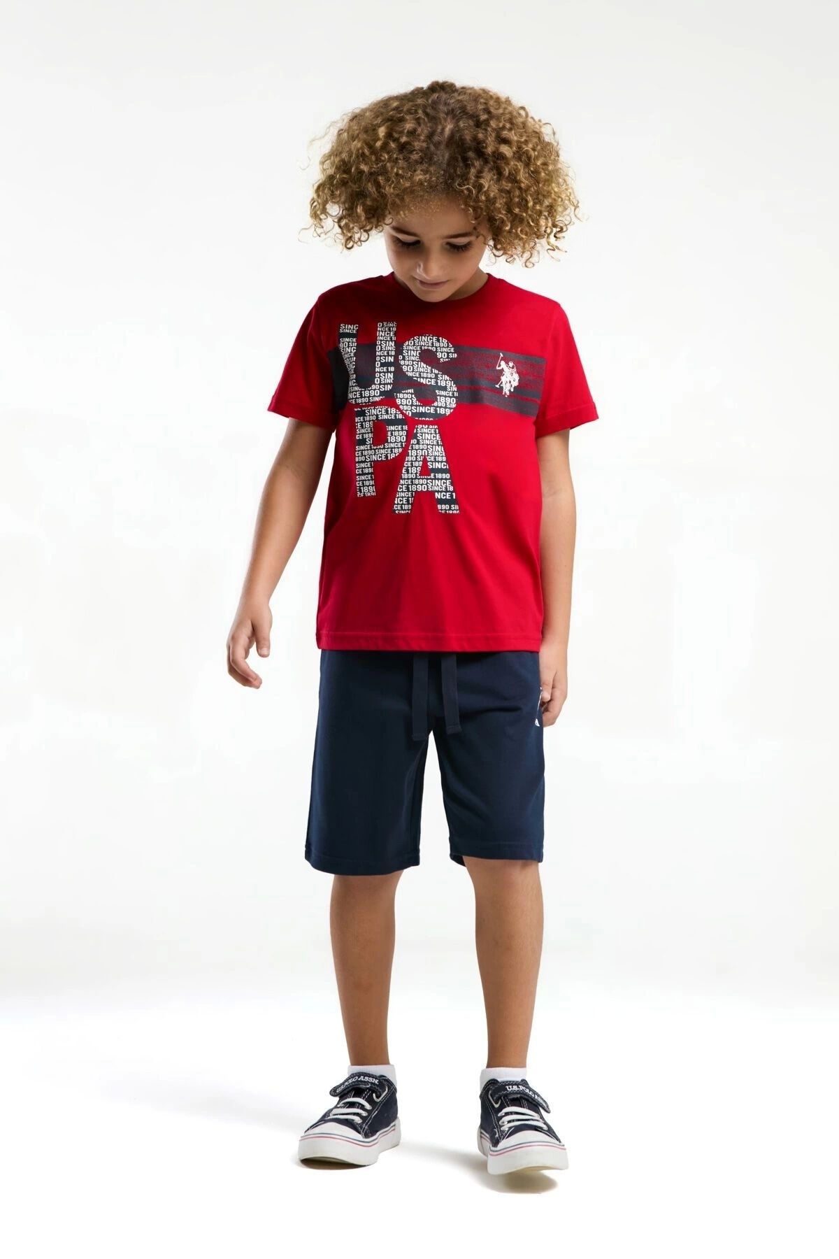 U.S. Polo Assn. ERKEK GARSON BERMUDA TAKIM - KIRMIZI
