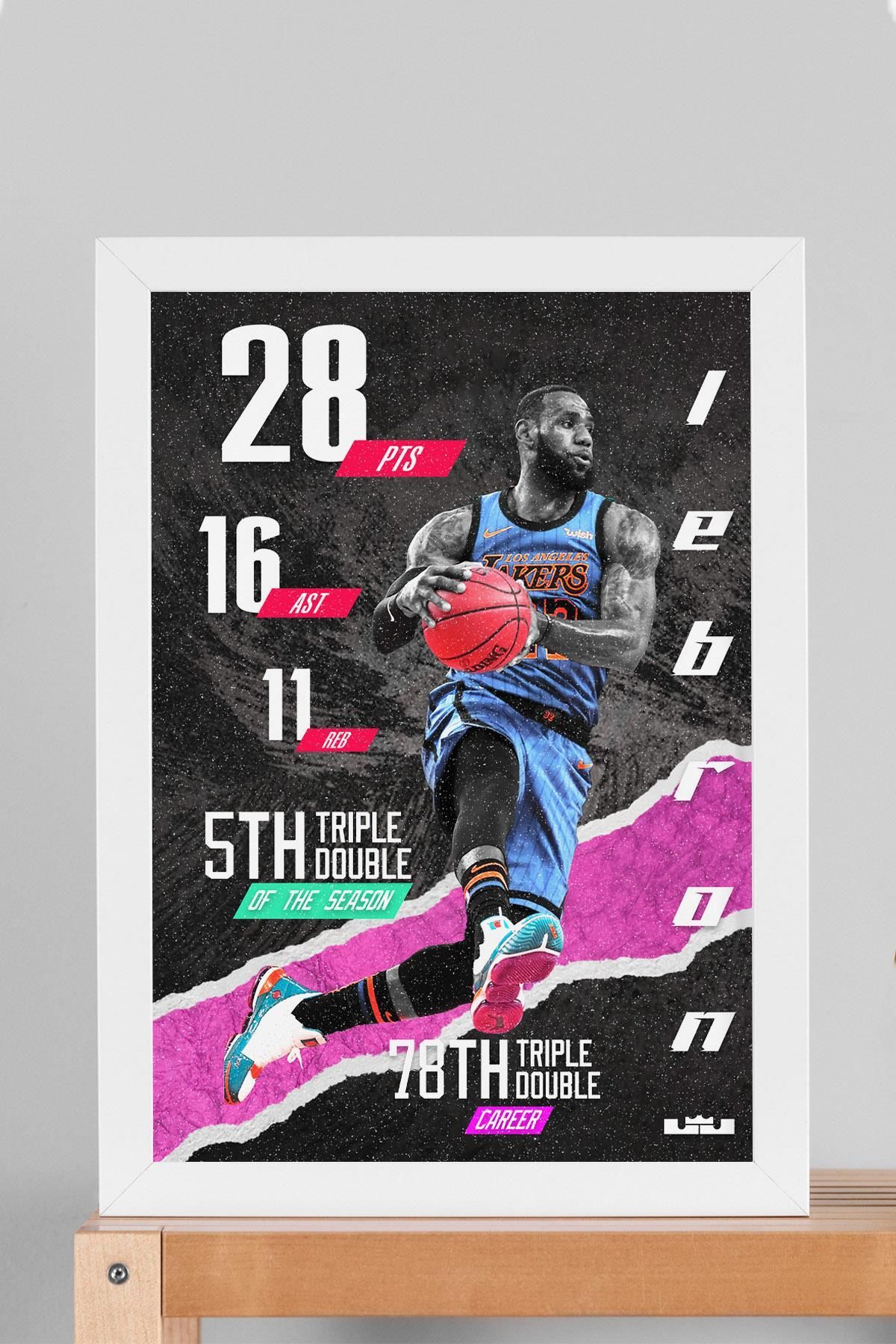 Saturn LeBron James Çerçeveli Tablo - Basketbol NBA Posteri Tablo