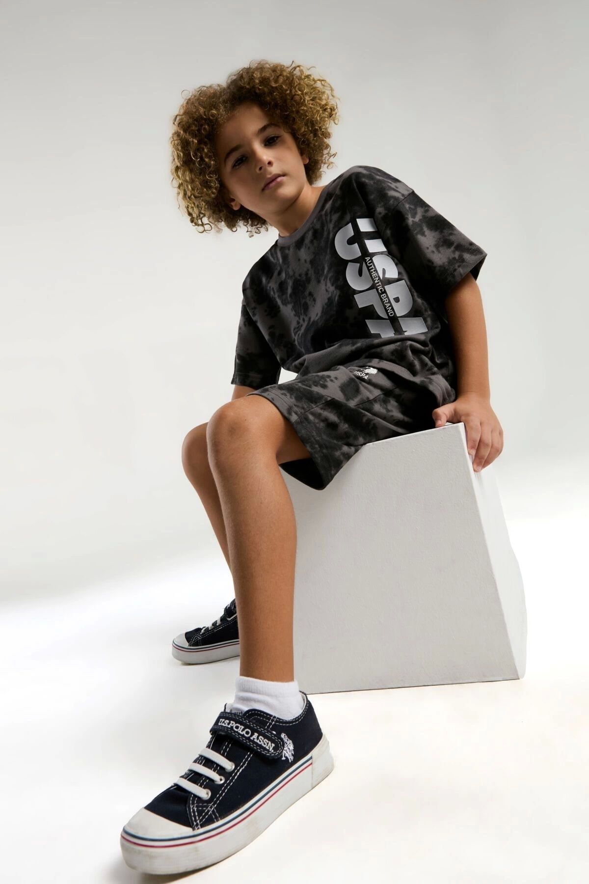 U.S. Polo Assn. ERKEK GARSON BERMUDA TAKIM - KOYU GRİ