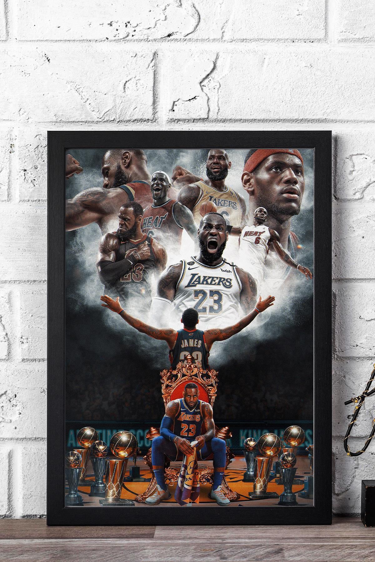Saturn LeBron James Çerçeveli Tablo - Basketbol NBA Posteri Tablo