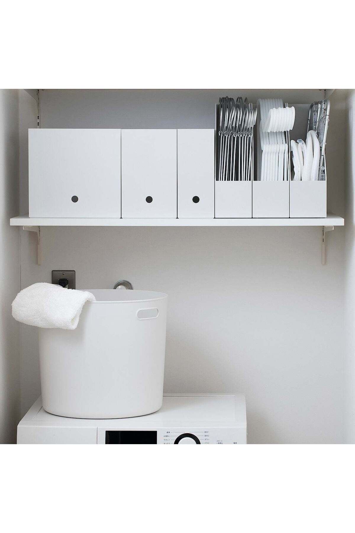 Muji-Polypropylene Stand File Box A4, W10 x D27.6 x H31.8cm, White 5
