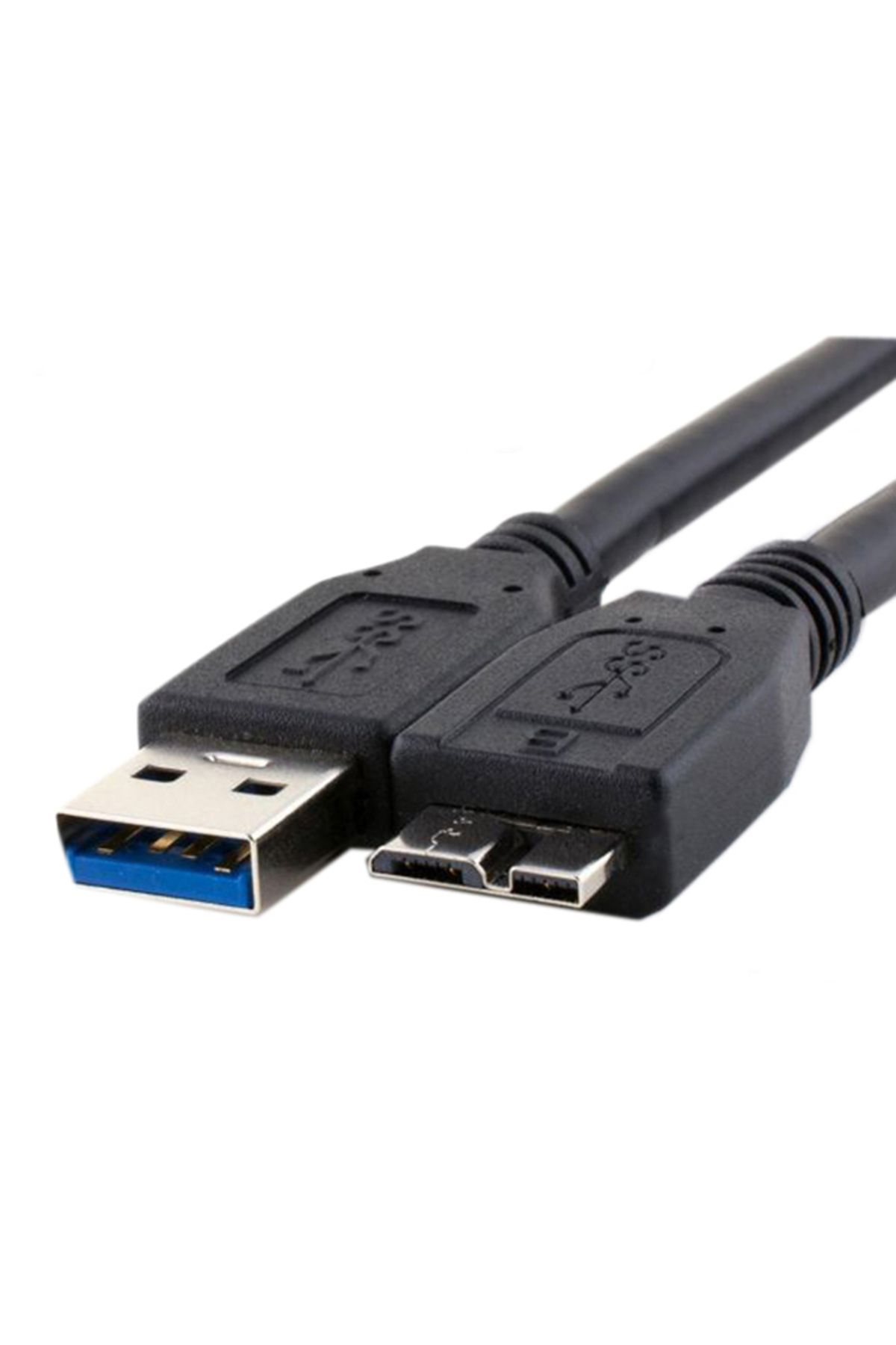 Koodmax 30cm - Usb 3.0 Hdd Harddisk Kablosu - USB 3.0 A Erkek to Micro B Erkek Kablo - Siyah