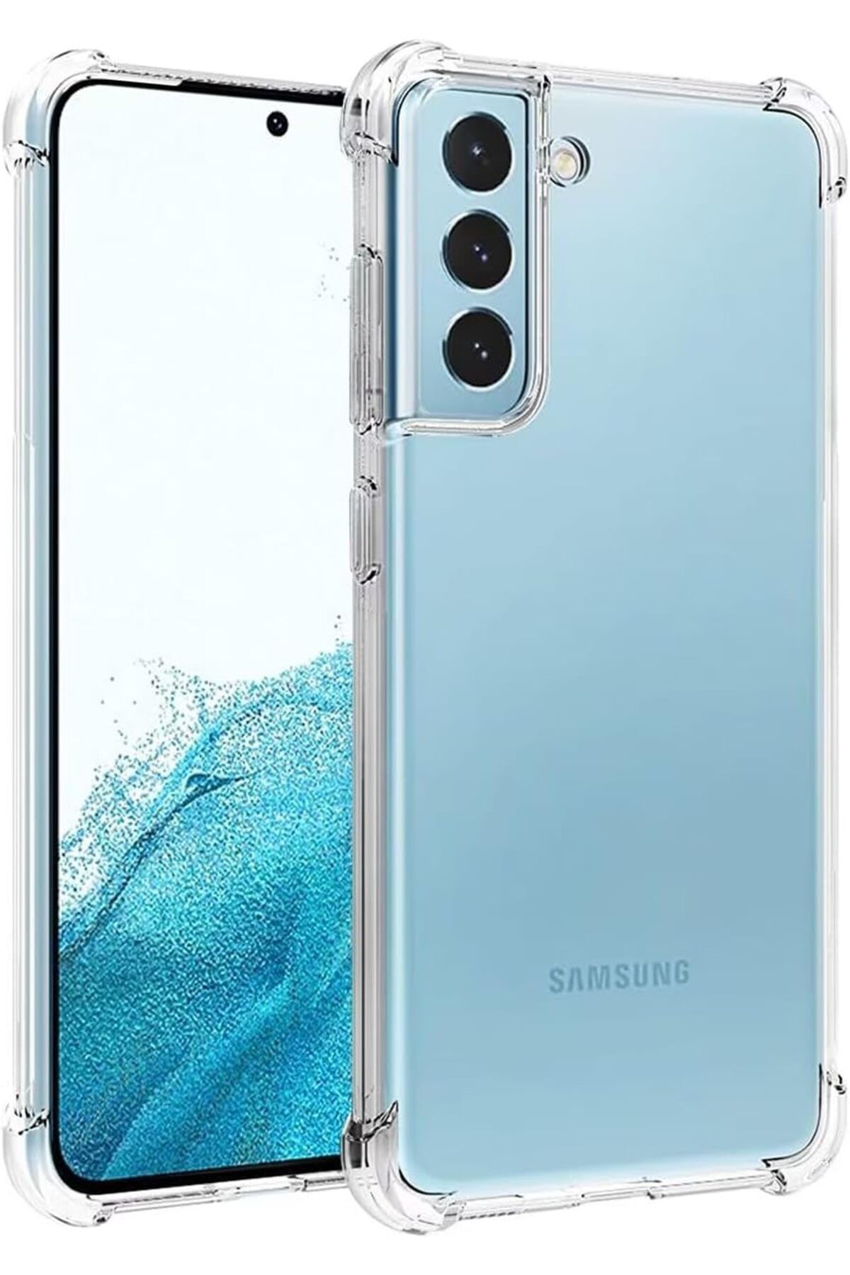 Ehr. Samsung Galaxy S22 Uyumlu Darbe Önleyici Sararmaya Dayanıklı Airbag Korumalı Ultra Slim TPU Şeffaf S