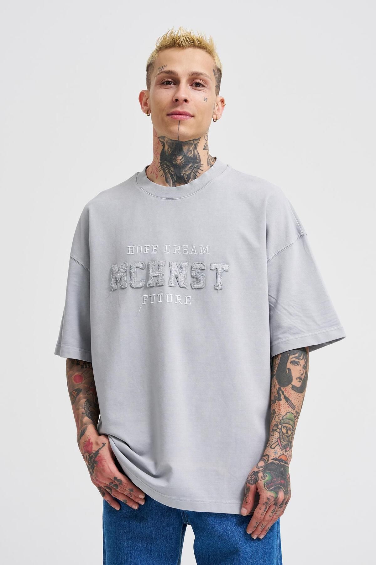 Machinist Erkek Hope Dream Baskılı Oversize Ghost Tişört