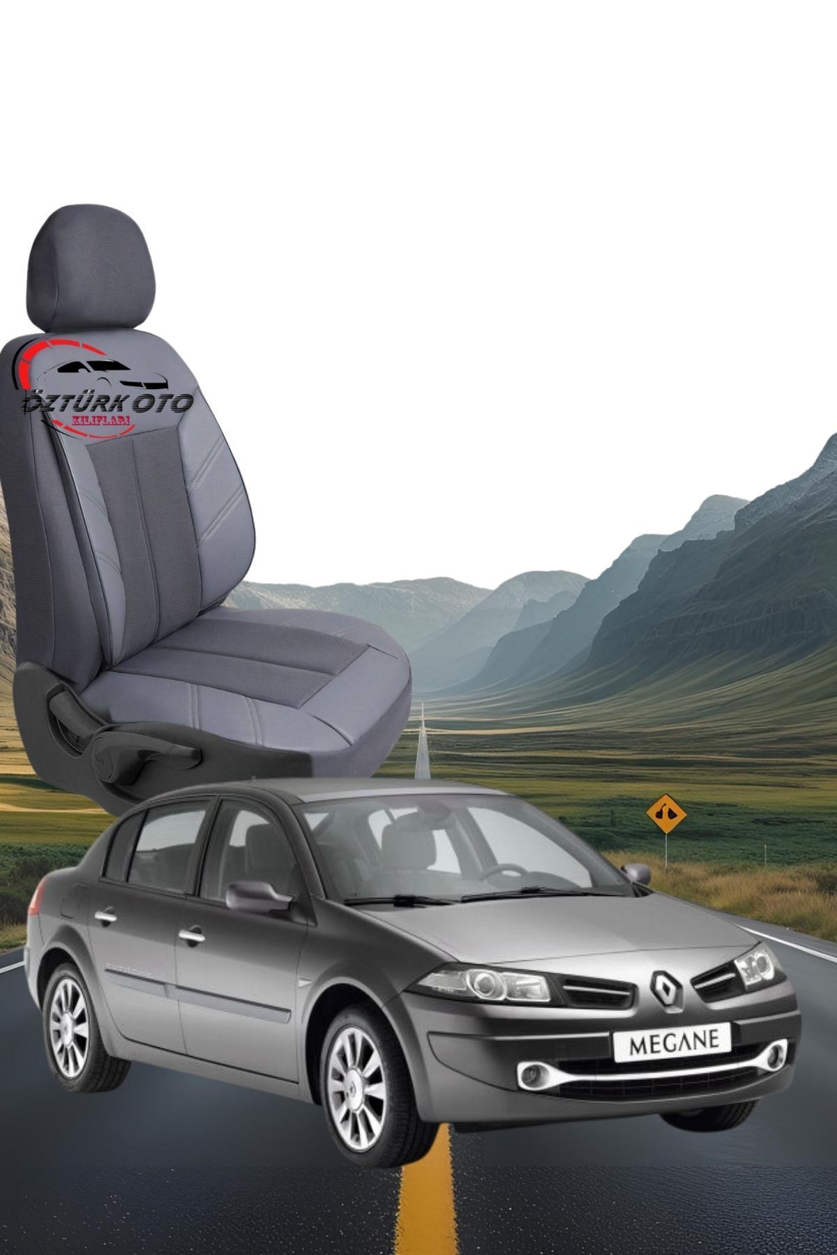MEVLÜT ÖZTÜRK OTO KILIFLARI Akik Serisi Renault Megane 2 Tam Set Oto Koltuk Kılıfı