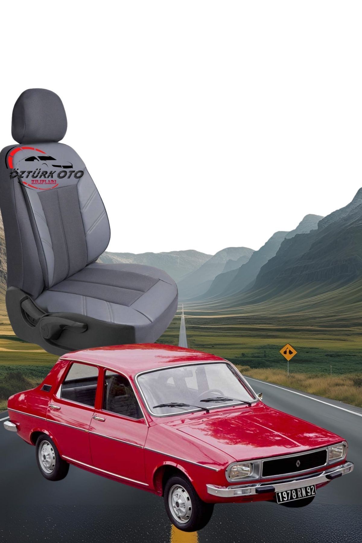 MEVLÜT ÖZTÜRK OTO KILIFLARI Akik Serisi Renault 12 Tam Set Oto Koltuk Kılıfı