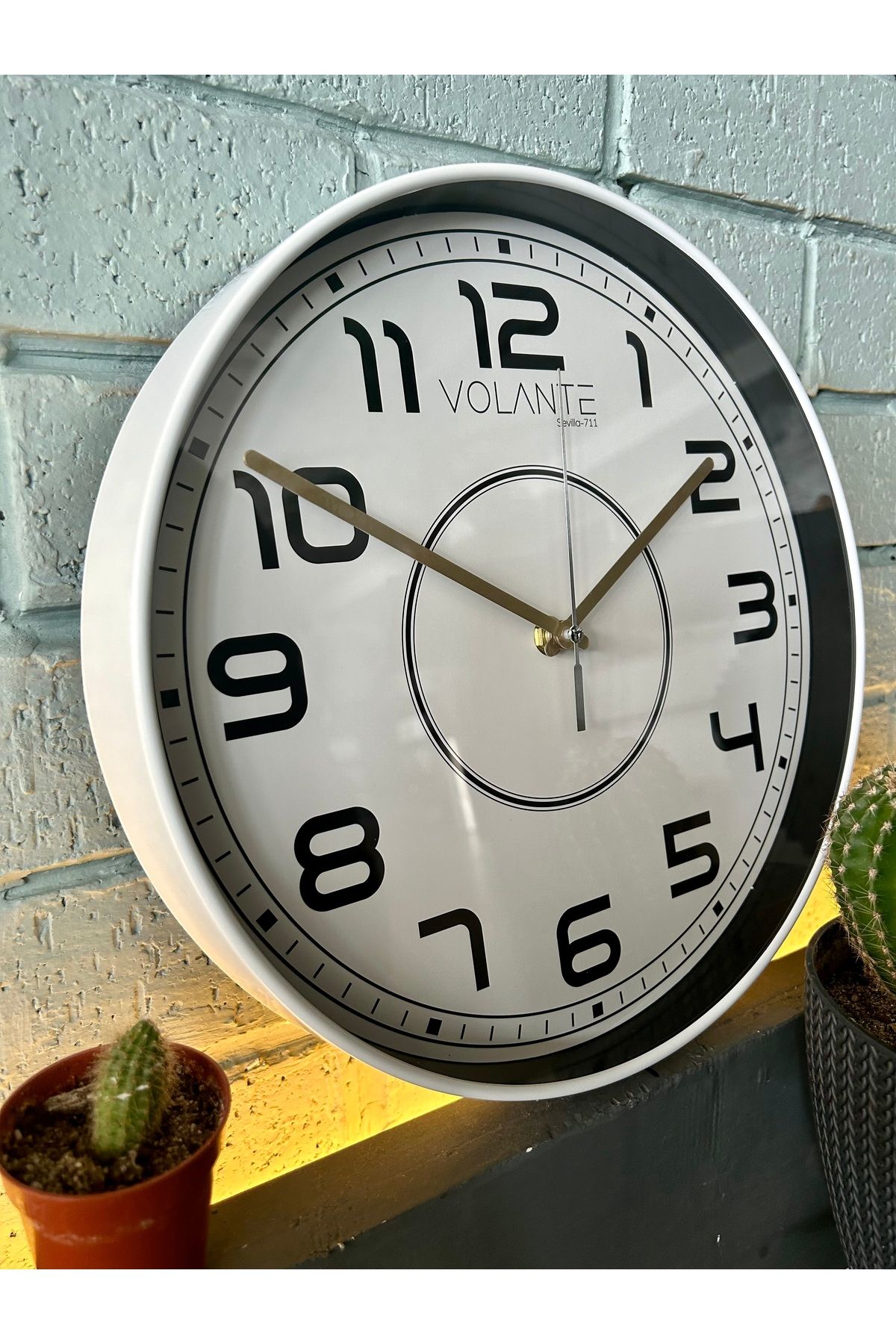 VOLANTE Sevilla-711 VOLANTE Modern Duvar Saatleri ATTRACTIVE Serisi 30 cm Ø Gerçek Cam