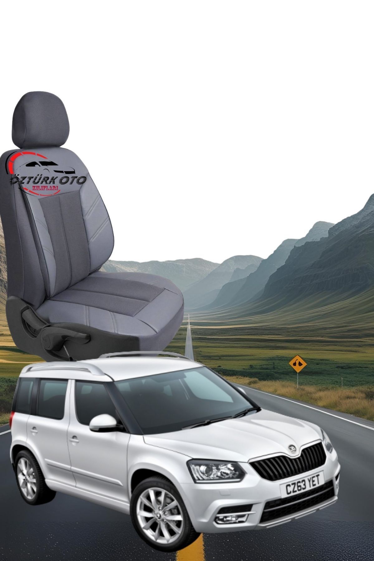 MEVLÜT ÖZTÜRK OTO KILIFLARI Akik Serisi Skoda Yeti Tam Set Oto Koltuk Kılıfı