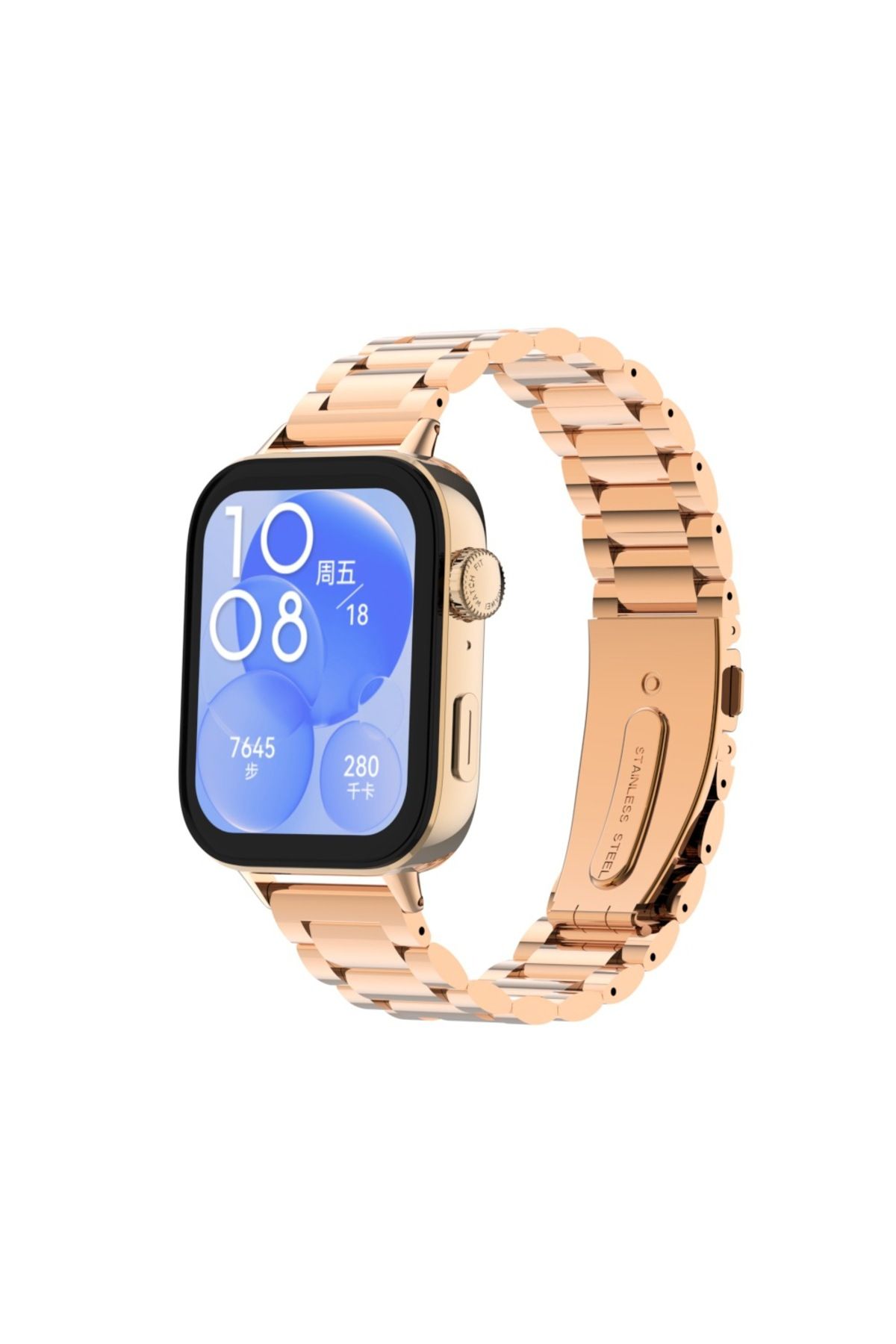 redmud teknoloji Huawei Watch Fit 3 / Fit 4 /Fit 4 Pro İle Uyumlu Paslanmaz Çelik Kordon Ayarlanabilir Metal Kayış
