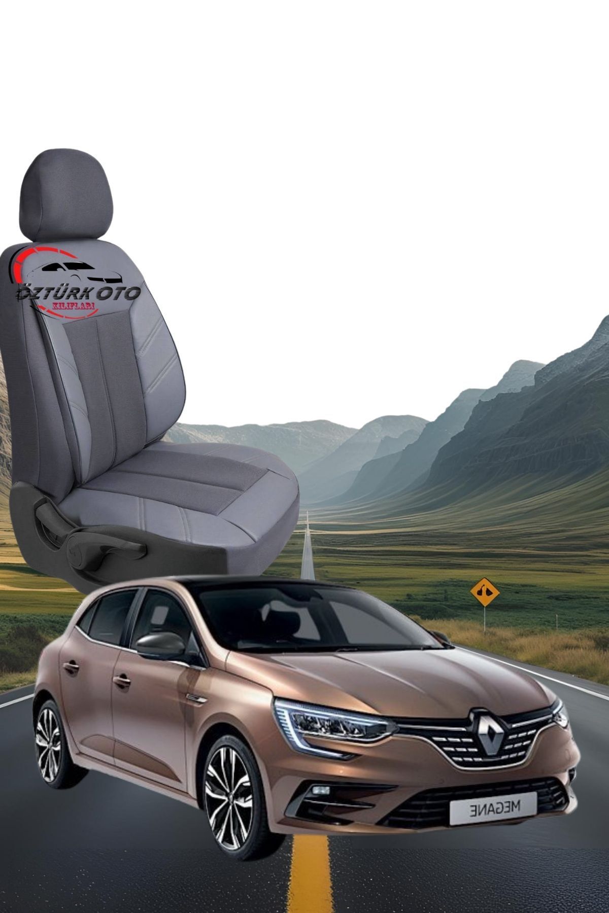 MEVLÜT ÖZTÜRK OTO KILIFLARI Akik Serisi Renault Megane 4 Tam Set Oto Koltuk Kılıfı