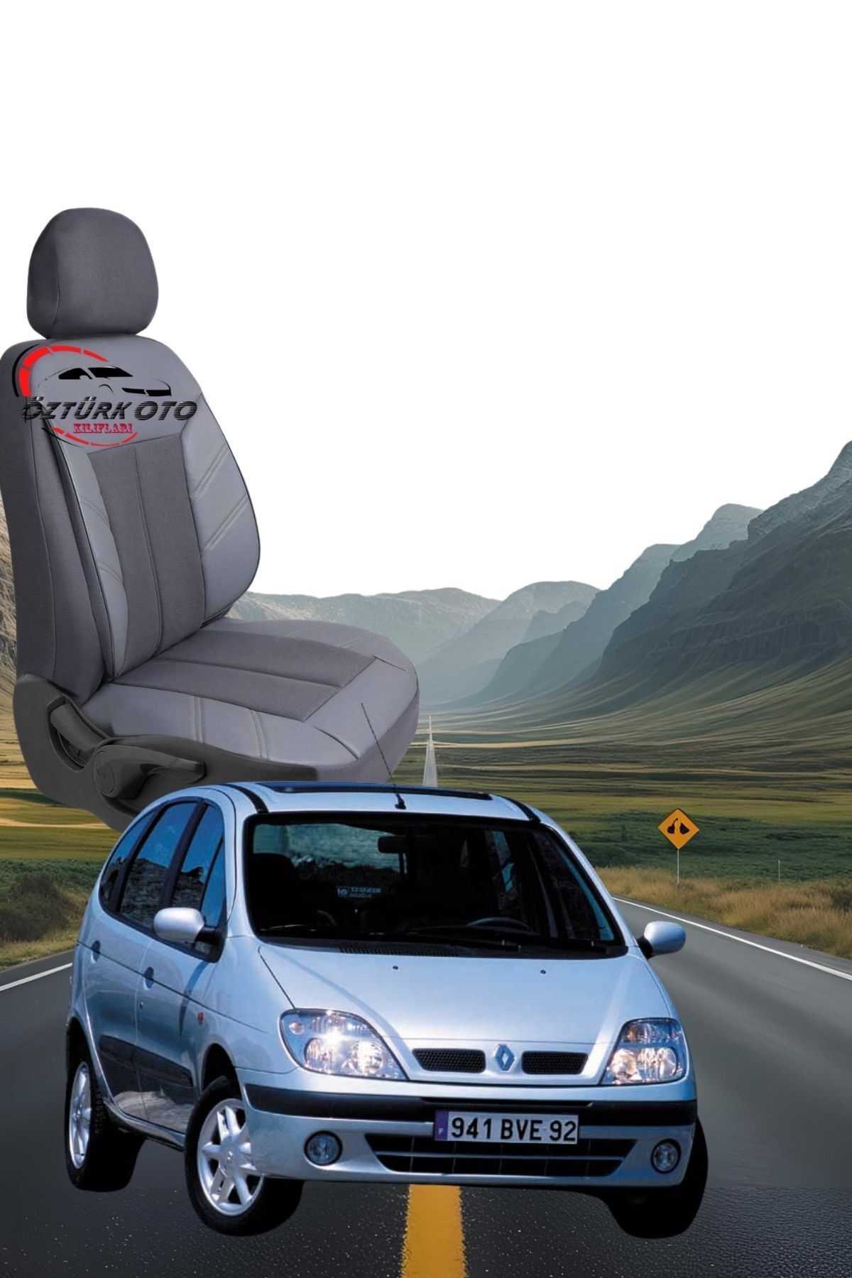 MEVLÜT ÖZTÜRK OTO KILIFLARI Akik Serisi Renault Scenic 1 Tam Set Oto Koltuk Kılıfı