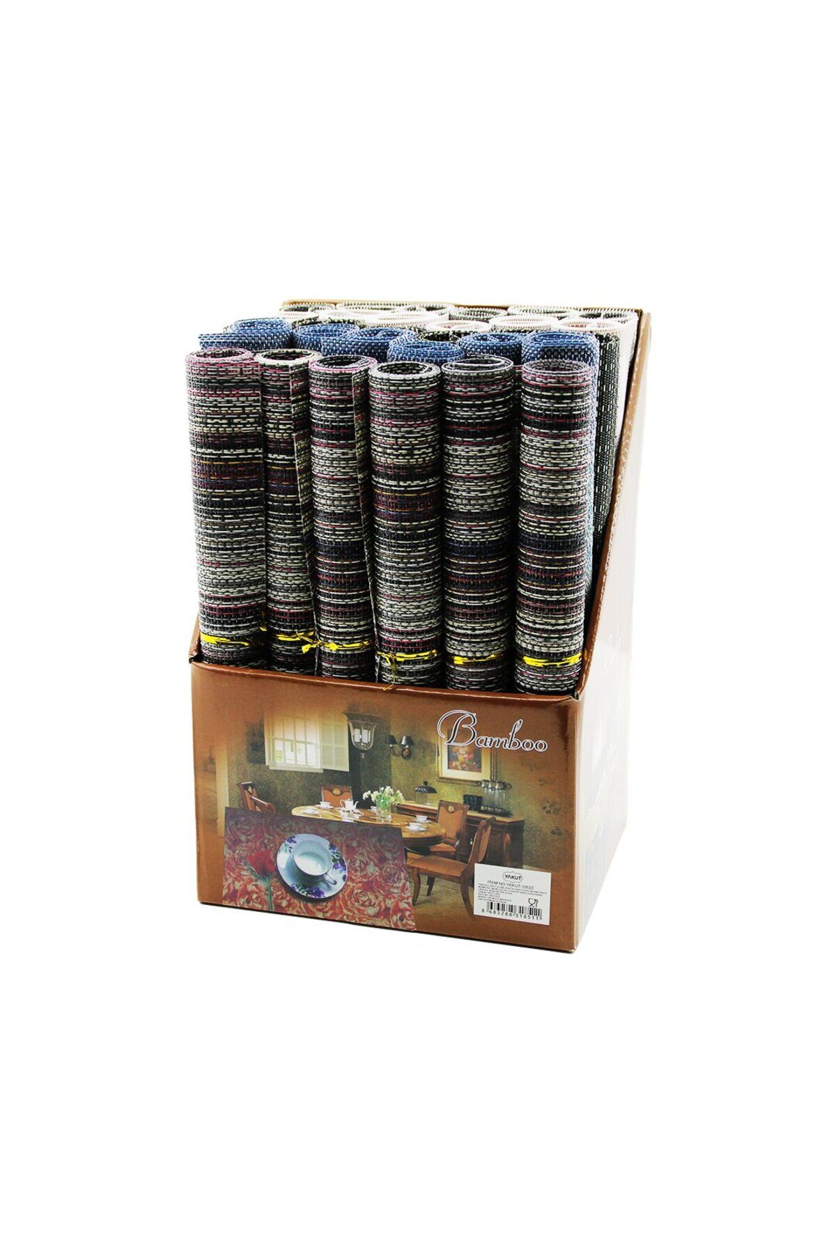Mena Rise BlackShop BAMBOO PLASTİK - DİKDÖRTGEN AMERİKAN SERVİS ALTI MİX 1064272