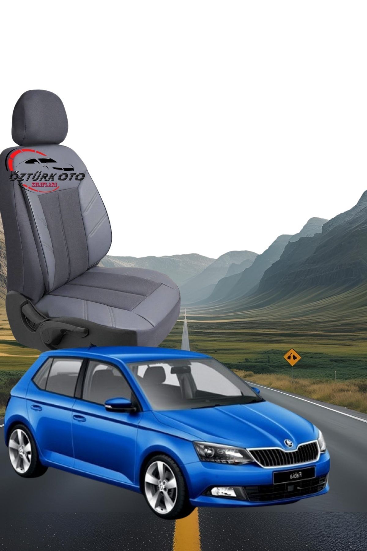 MEVLÜT ÖZTÜRK OTO KILIFLARI Akik Serisi Skoda Fabia Tam Set Oto Koltuk Kılıfı