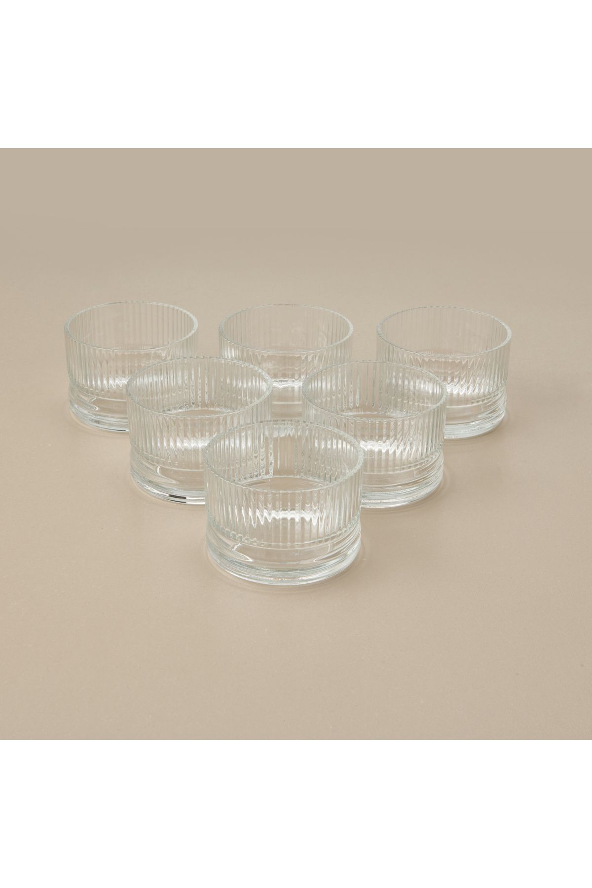KRD Home 6'lı Cam Kase - Şeffaf - 8,5 cm
