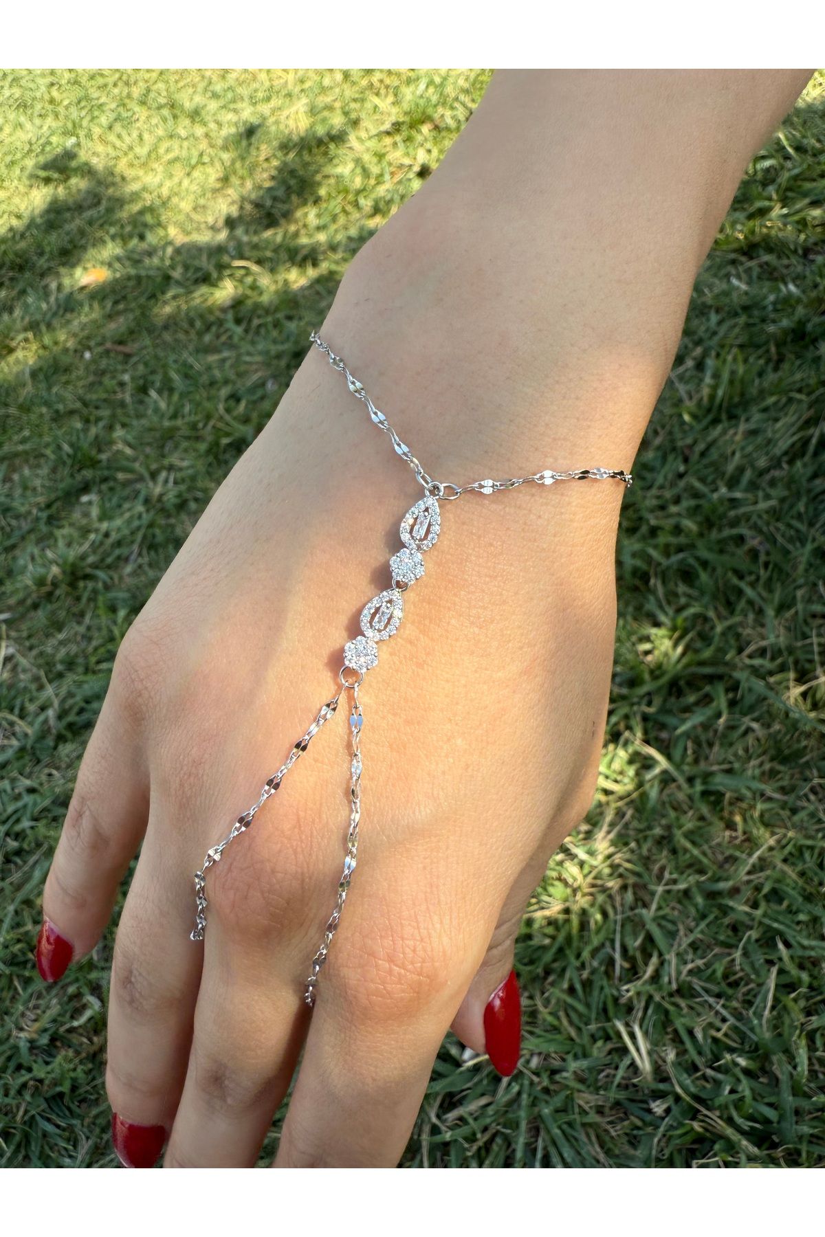 ARMELİA ACCESORİES Armelia Accessories Taş Detaylı Gümüş Renk Şahmeran Bileklik