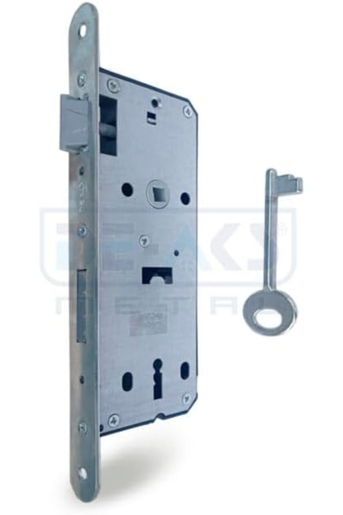 Mena Rise BlackShop Sessiz İç Oda Kapı Kilidi Nikel Anahtarlı 40mm Gömme Kilit (2, Gümüş) 1064272