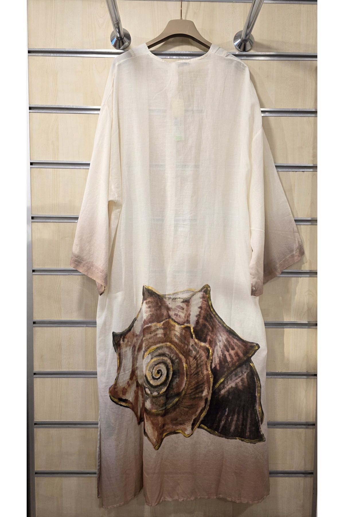 Park Moda Kimono Salyangoz Desen Ham Pamuk