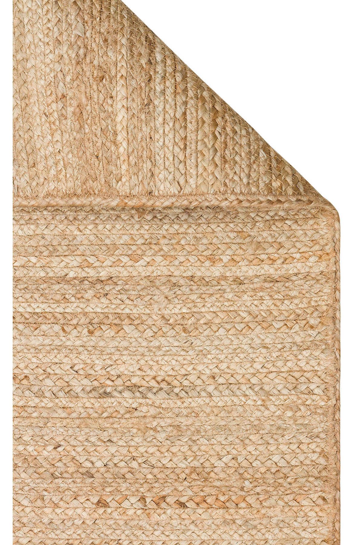 akbel halı & yatak exclusive home design Echo ECH 12 NATURAL - Çift Taraflı Doğal El Dokuma Jüt Halı