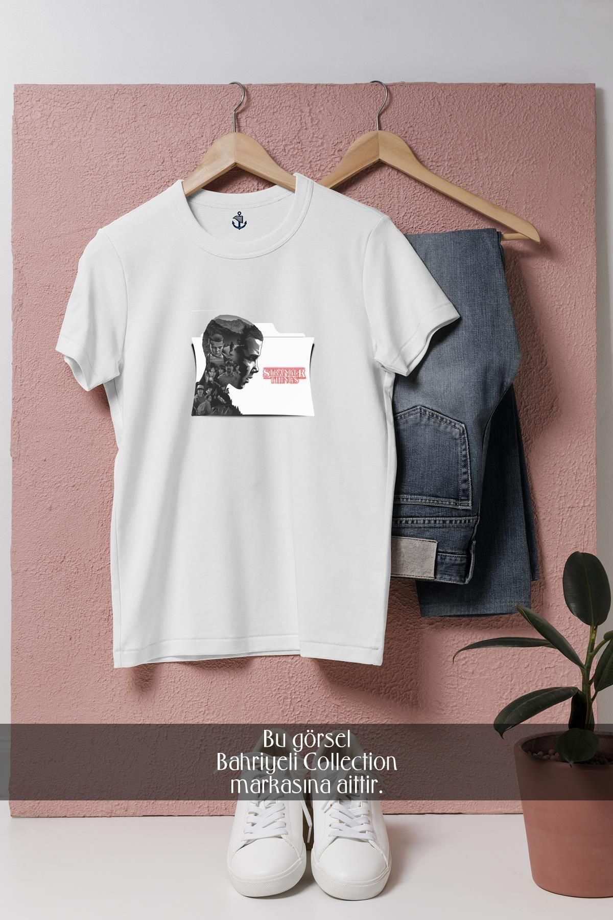Bahriyeli Collection Oversize Stranger Things Tv Series Tasarımlı Unisex T-Shirt