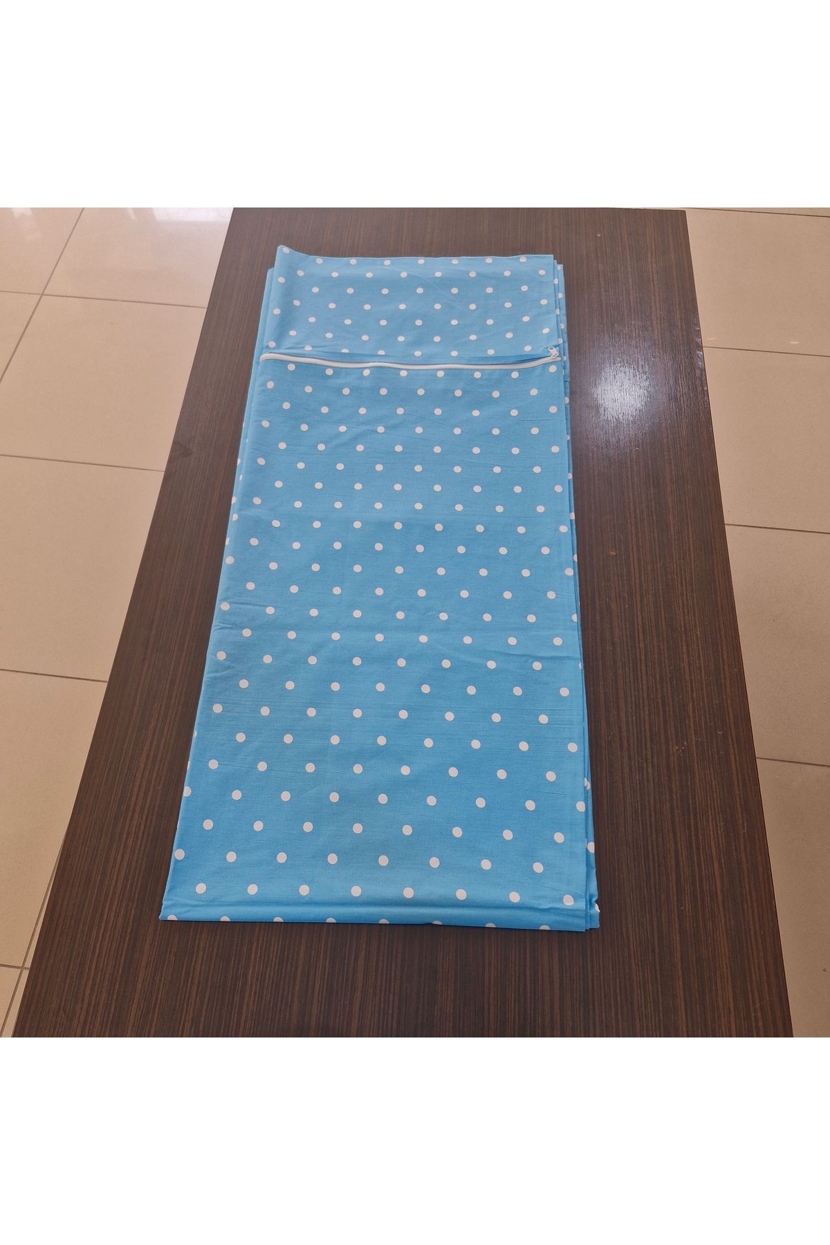 Home Nevresim Takımı Mavi Boncuk Desen Çift Kişilik